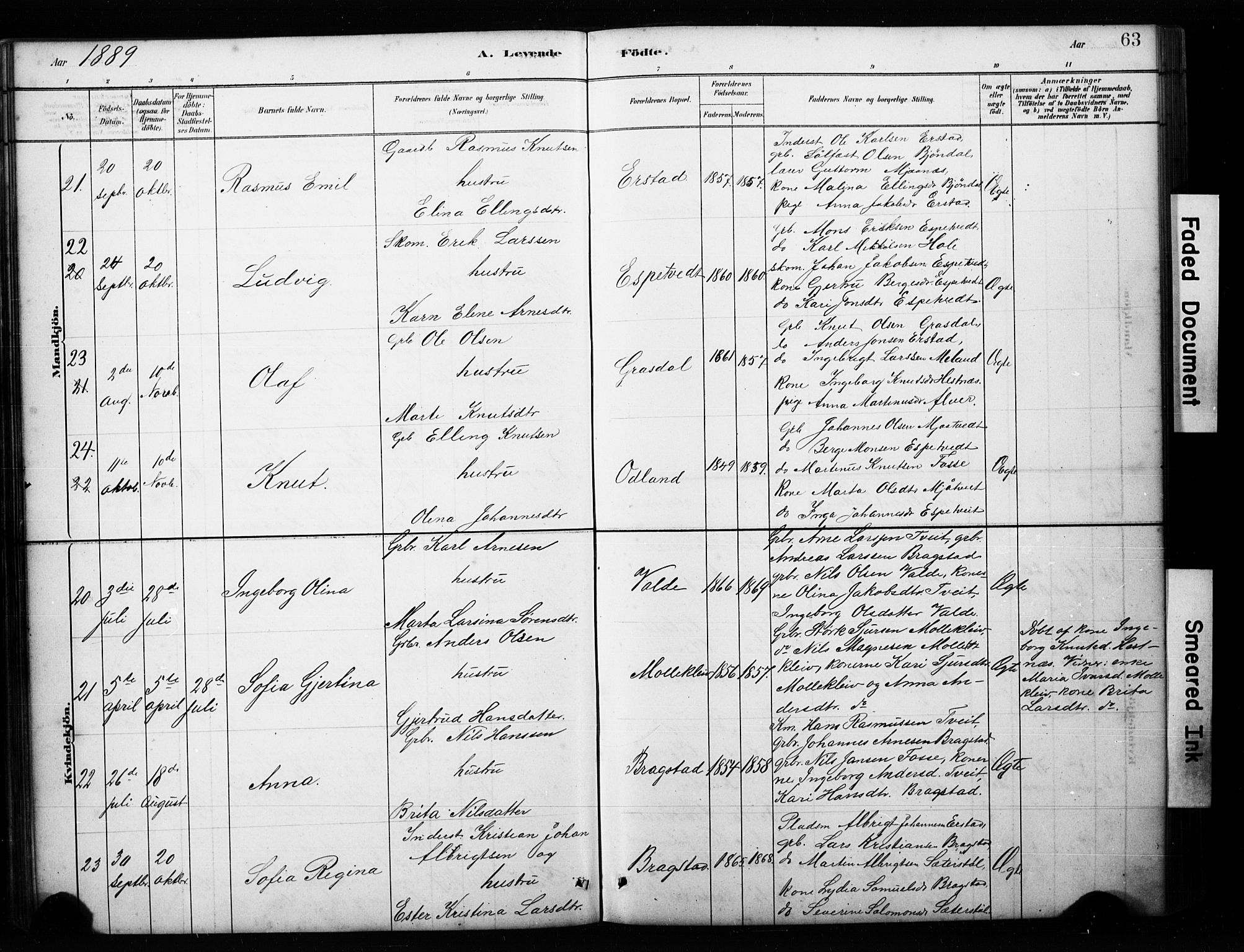 Alversund Sokneprestembete, AV/SAB-A-73901/H/Ha/Hab: Parish register (copy) no. C 3, 1881-1894, p. 63