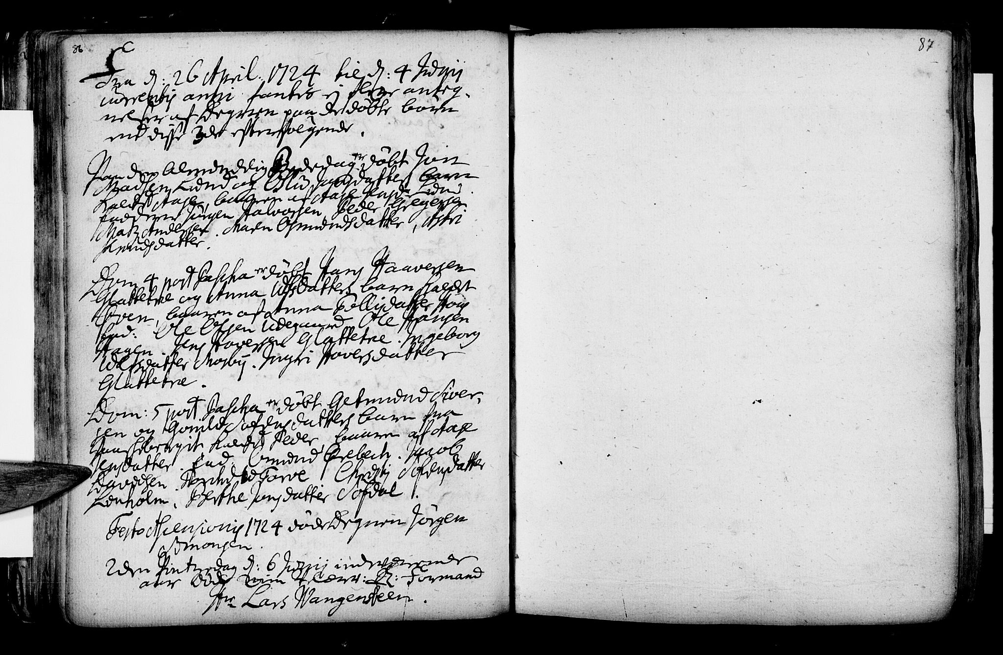 Oddernes sokneprestkontor, AV/SAK-1111-0033/F/Fa/Faa/L0002: Parish register (official) no. A 2, 1719-1764, p. 86-87