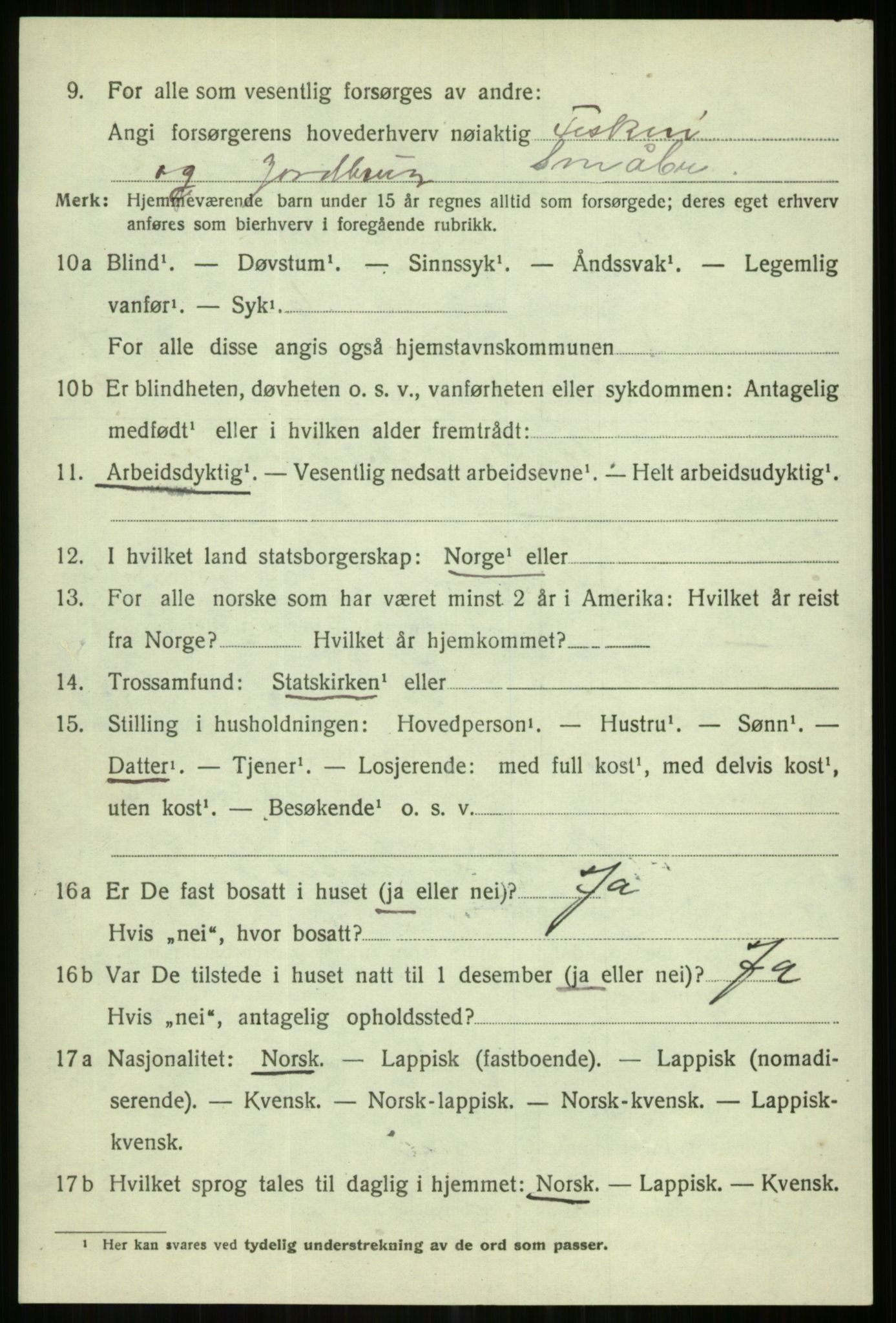 SATØ, 1920 census for Karlsøy, 1920, p. 2631