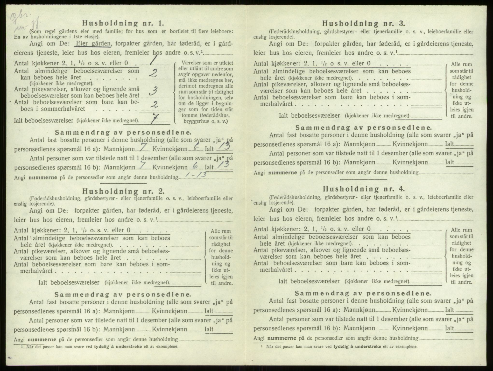 SAB, 1920 census for Stryn, 1920, p. 391