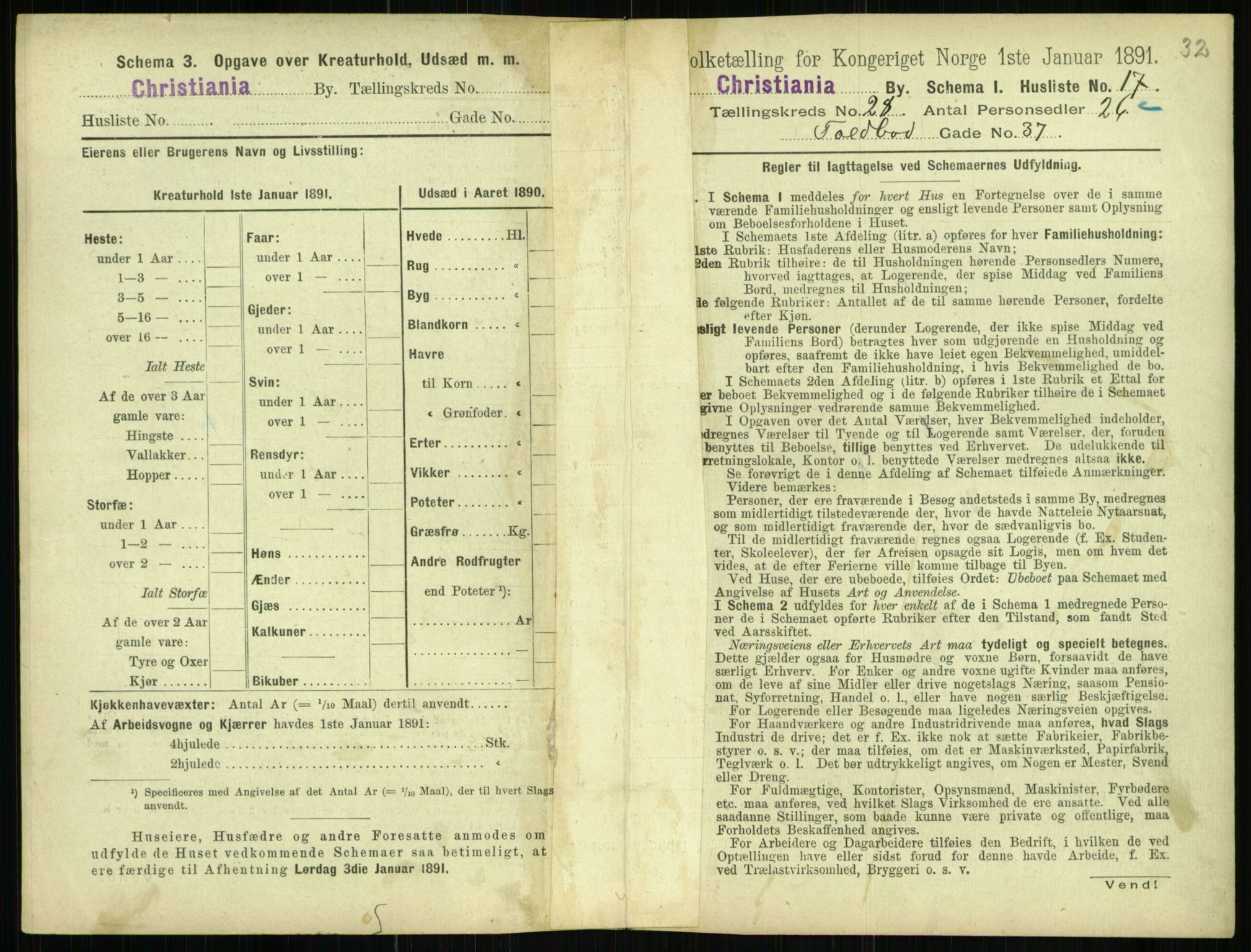 RA, 1891 census for 0301 Kristiania, 1891, p. 14301