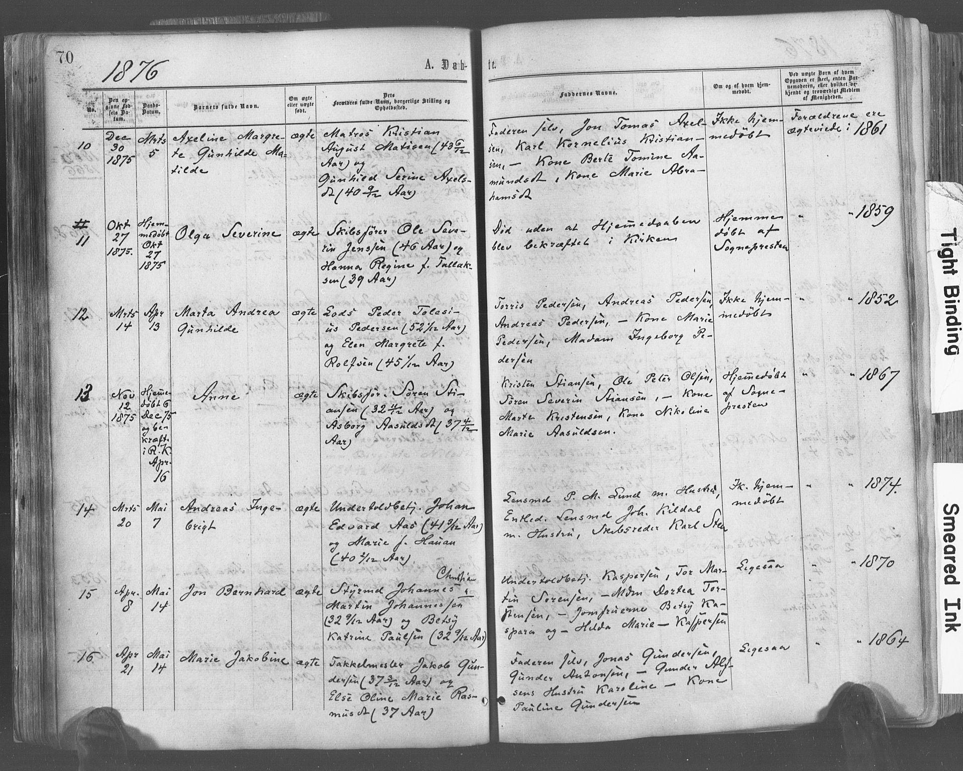 Risør sokneprestkontor, AV/SAK-1111-0035/F/Fa/L0004: Parish register (official) no. A 4, 1865-1882, p. 70