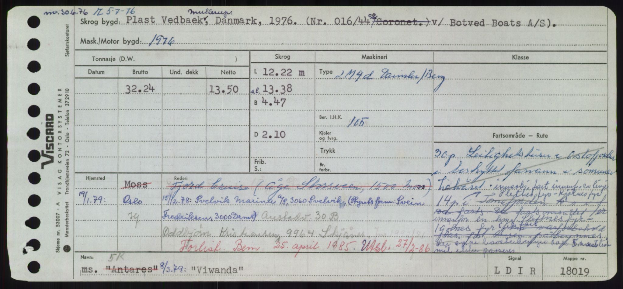 Sjøfartsdirektoratet med forløpere, Skipsmålingen, RA/S-1627/H/Hd/L0042: Fartøy, Vi-We, p. 101