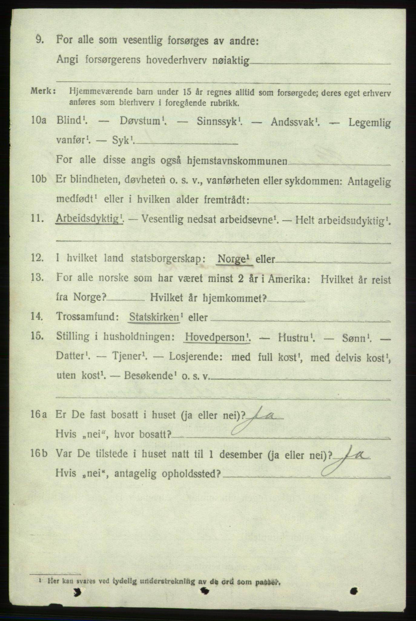 SAB, 1920 census for Skånevik, 1920, p. 5076