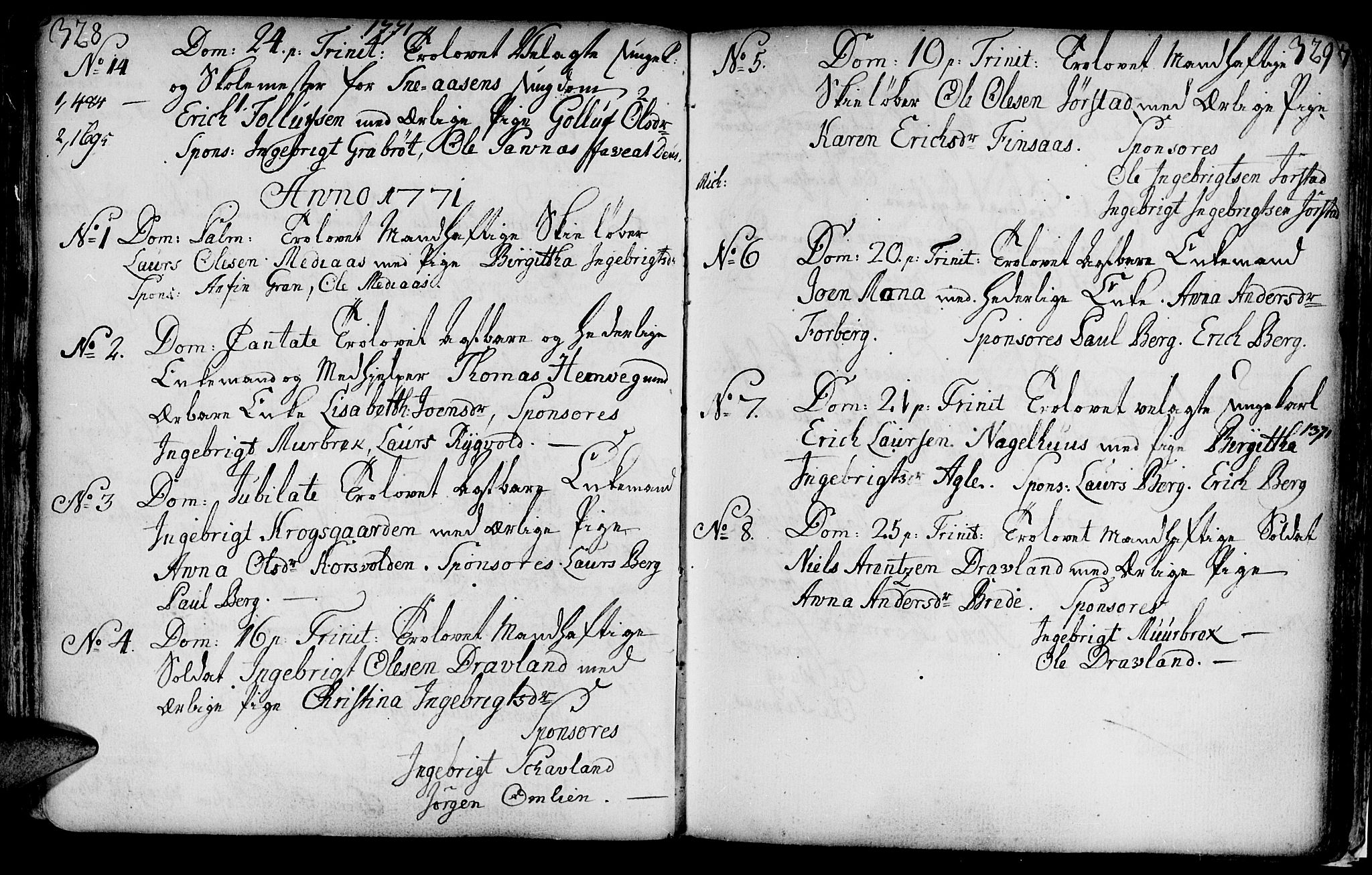 Ministerialprotokoller, klokkerbøker og fødselsregistre - Nord-Trøndelag, SAT/A-1458/749/L0467: Parish register (official) no. 749A01, 1733-1787, p. 328-329