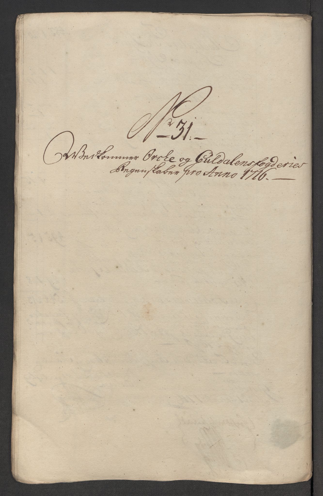 Rentekammeret inntil 1814, Reviderte regnskaper, Fogderegnskap, AV/RA-EA-4092/R60/L3967: Fogderegnskap Orkdal og Gauldal, 1716, p. 320