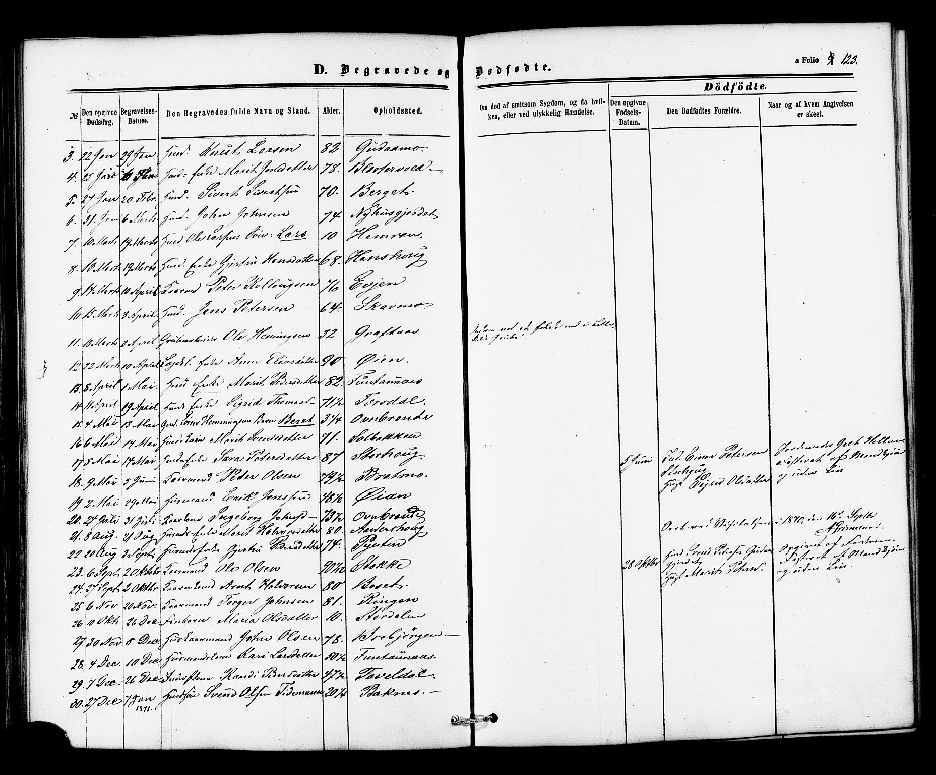Ministerialprotokoller, klokkerbøker og fødselsregistre - Nord-Trøndelag, SAT/A-1458/706/L0041: Parish register (official) no. 706A02, 1862-1877, p. 123