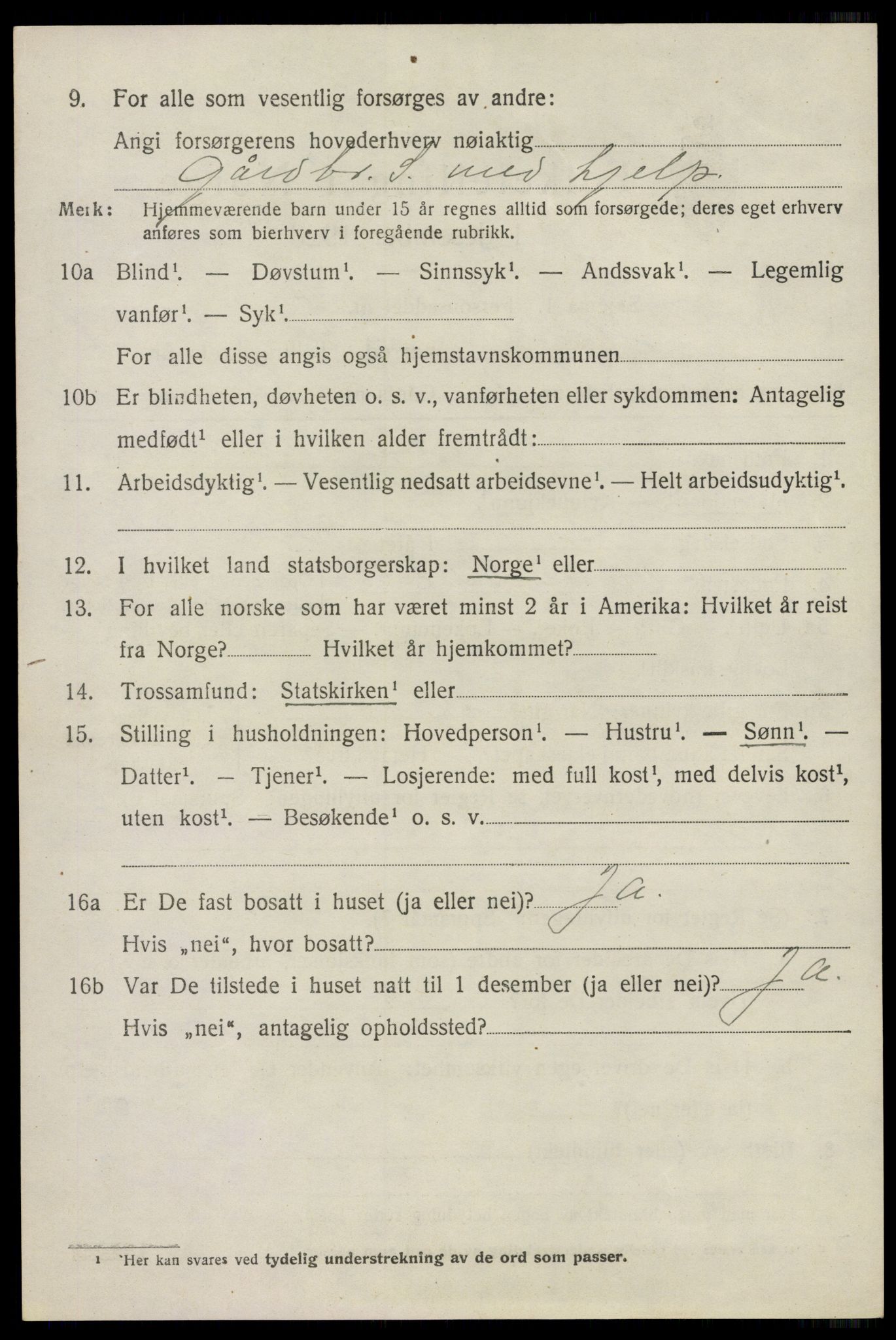 SAO, 1920 census for Hobøl, 1920, p. 897