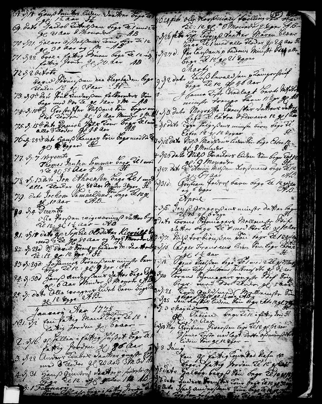 Skien kirkebøker, SAKO/A-302/F/Fa/L0002: Parish register (official) no. 2, 1716-1757, p. 185