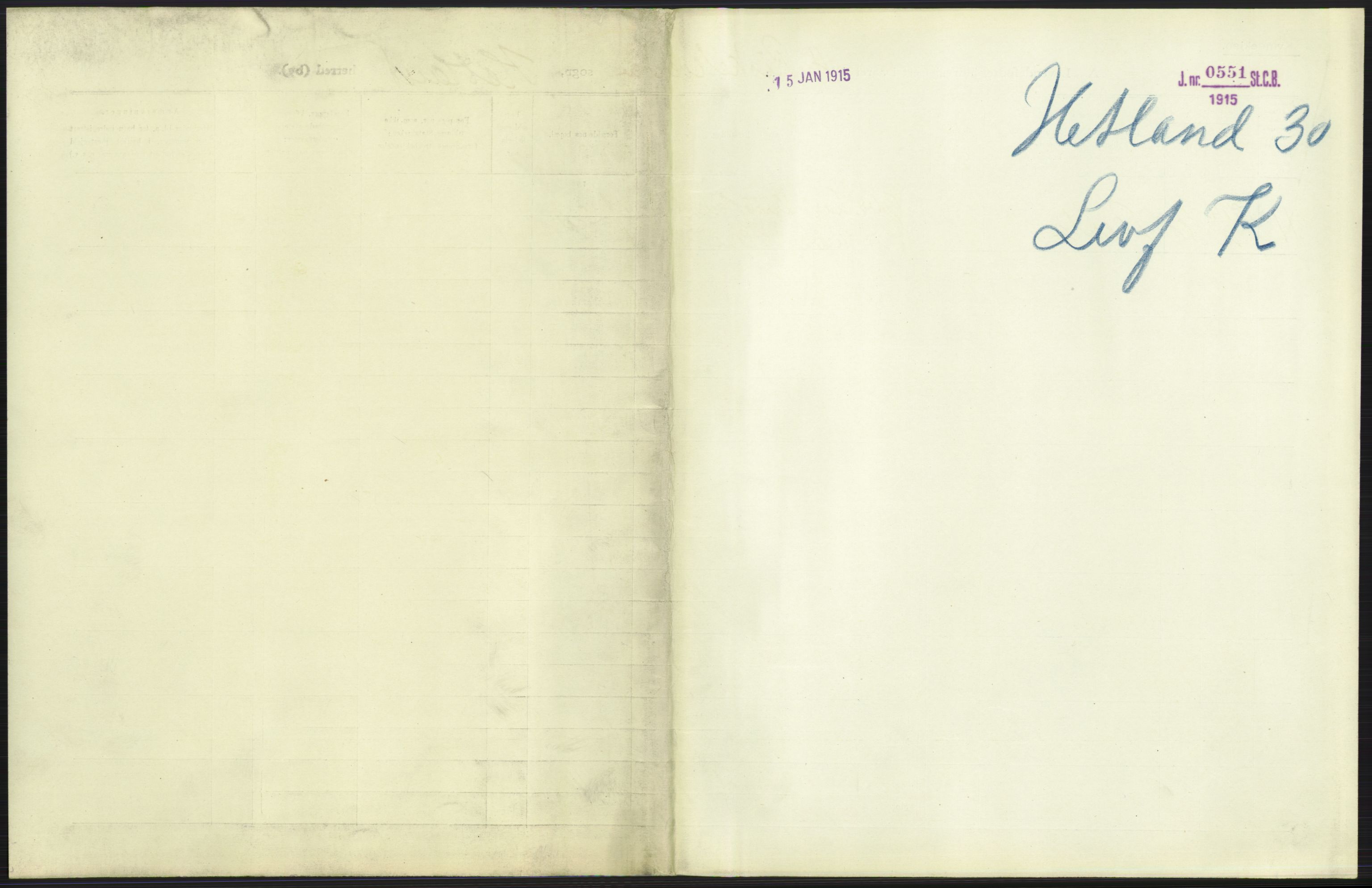 Statistisk sentralbyrå, Sosiodemografiske emner, Befolkning, AV/RA-S-2228/D/Df/Dfb/Dfbd/L0024: Stavanger amt: Levendefødte menn og kvinner. Bygder., 1914, p. 1