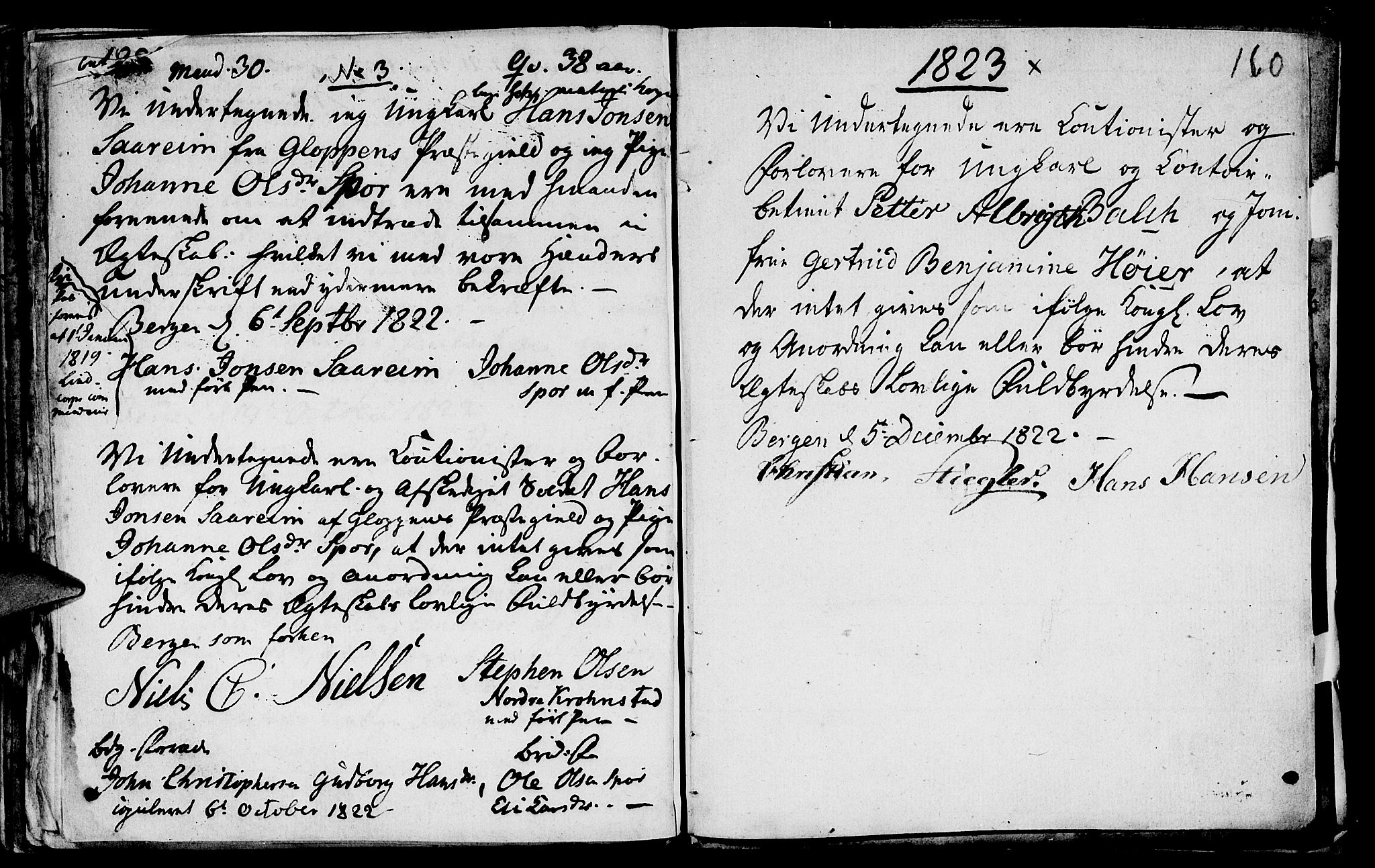 St. Jørgens hospital og Årstad sokneprestembete, SAB/A-99934: Parish register (official) no. A 1, 1743-1823, p. 160