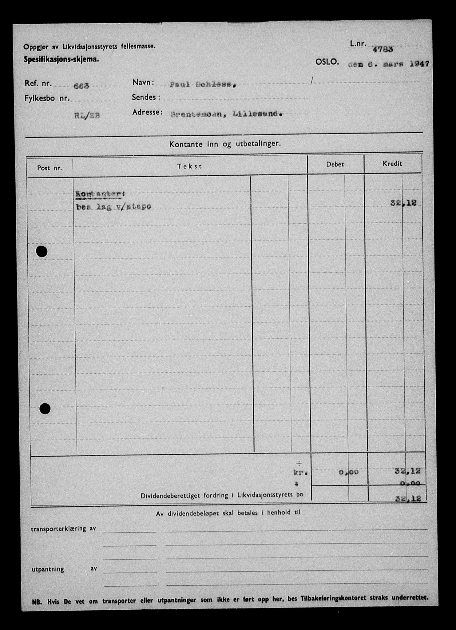 Justisdepartementet, Tilbakeføringskontoret for inndratte formuer, RA/S-1564/H/Hc/Hcd/L1006: --, 1945-1947, p. 14