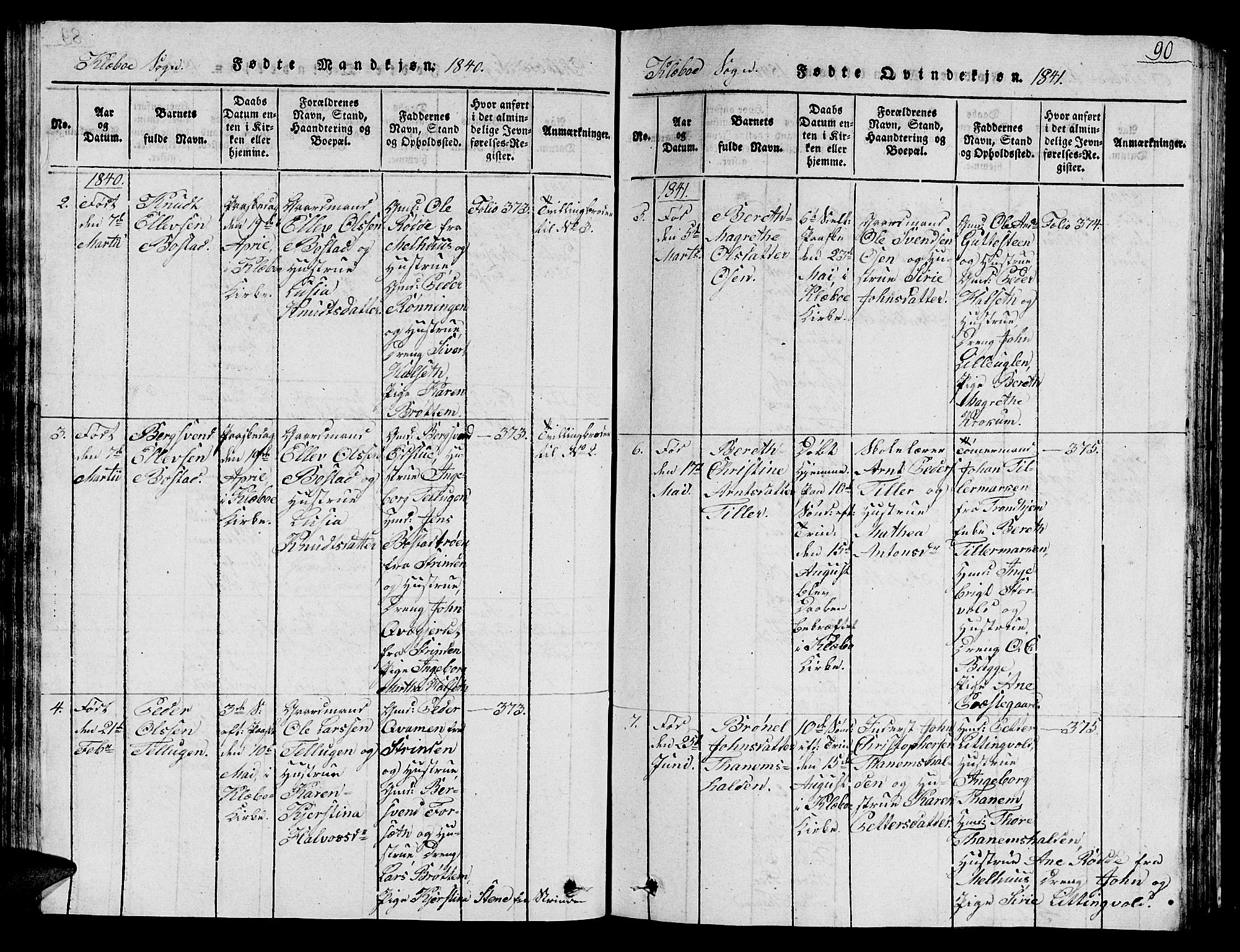 Ministerialprotokoller, klokkerbøker og fødselsregistre - Sør-Trøndelag, SAT/A-1456/618/L0450: Parish register (copy) no. 618C01, 1816-1865, p. 90