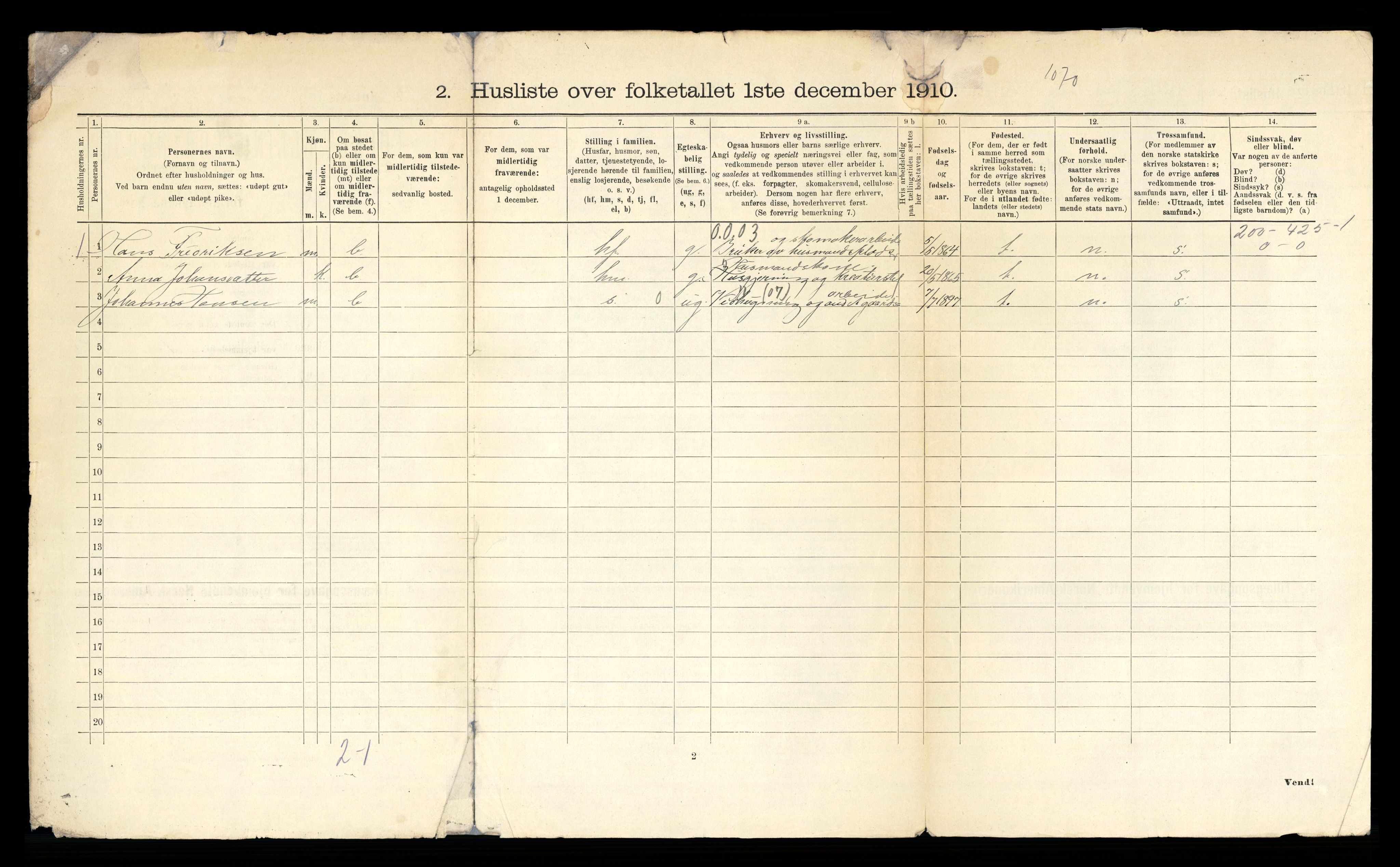 RA, 1910 census for Bjarkøy, 1910, p. 32