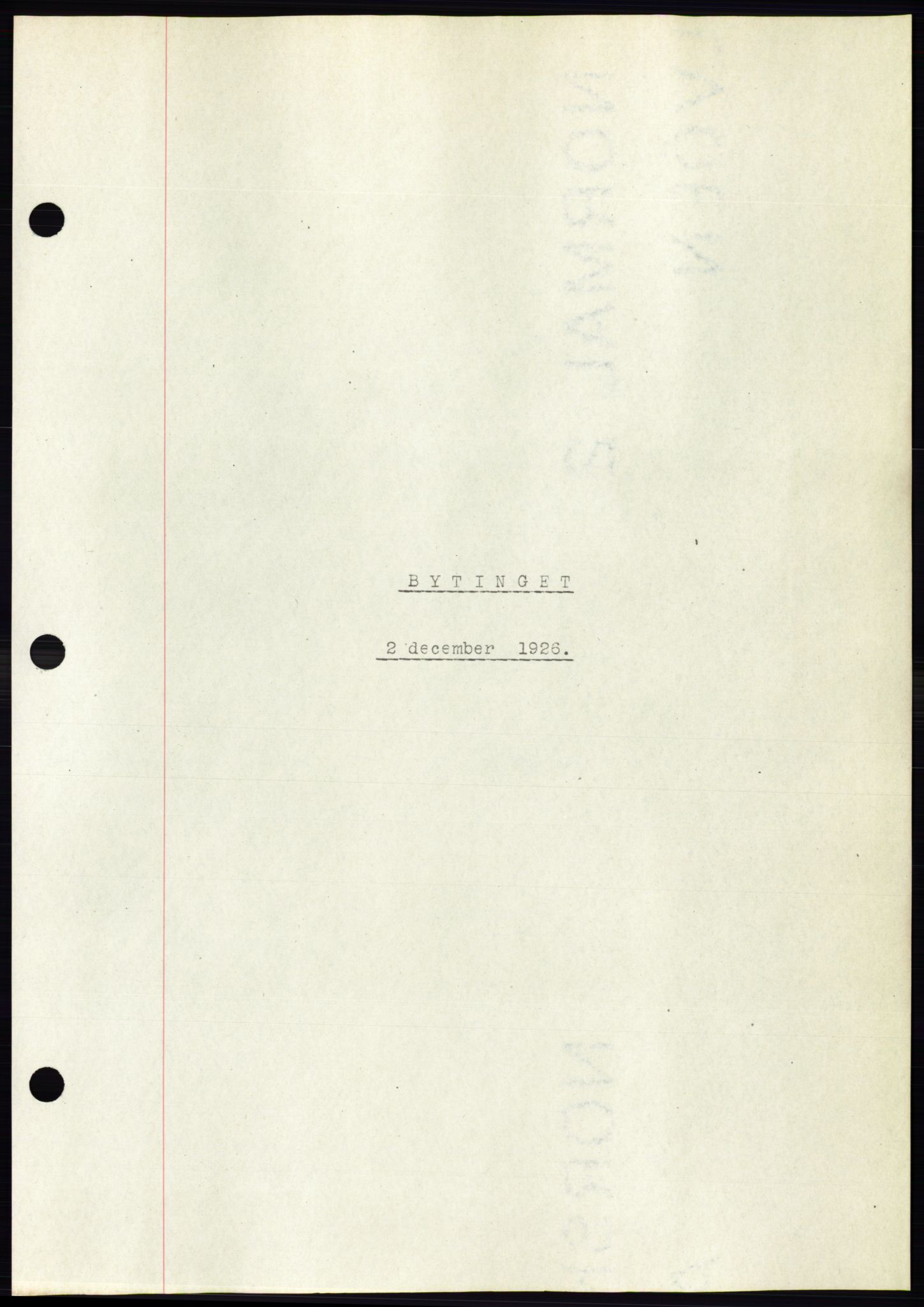 Ålesund byfogd, AV/SAT-A-4384: Mortgage book no. 21, 1926-1927, Deed date: 02.12.1926