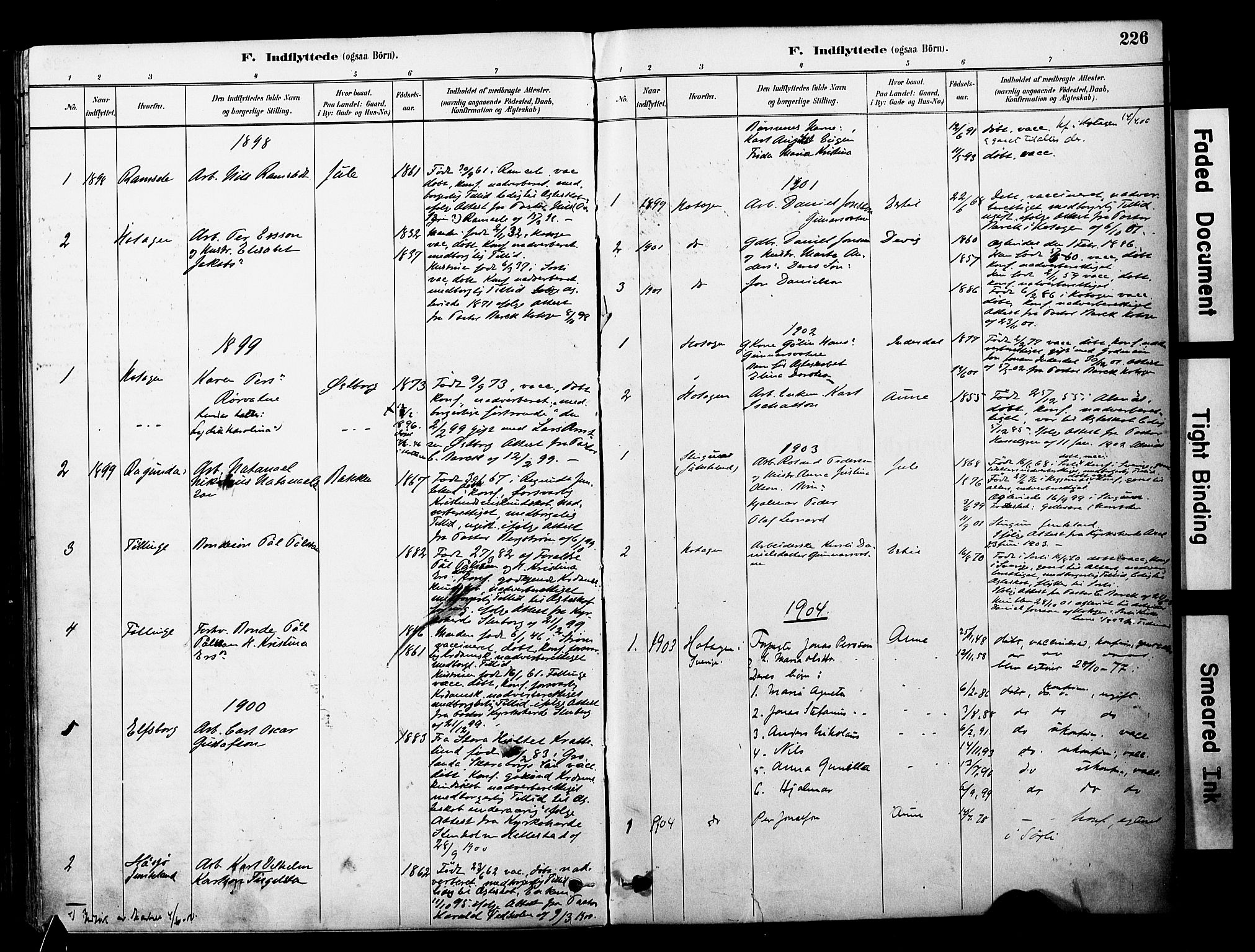 Ministerialprotokoller, klokkerbøker og fødselsregistre - Nord-Trøndelag, SAT/A-1458/757/L0505: Parish register (official) no. 757A01, 1882-1904, p. 226
