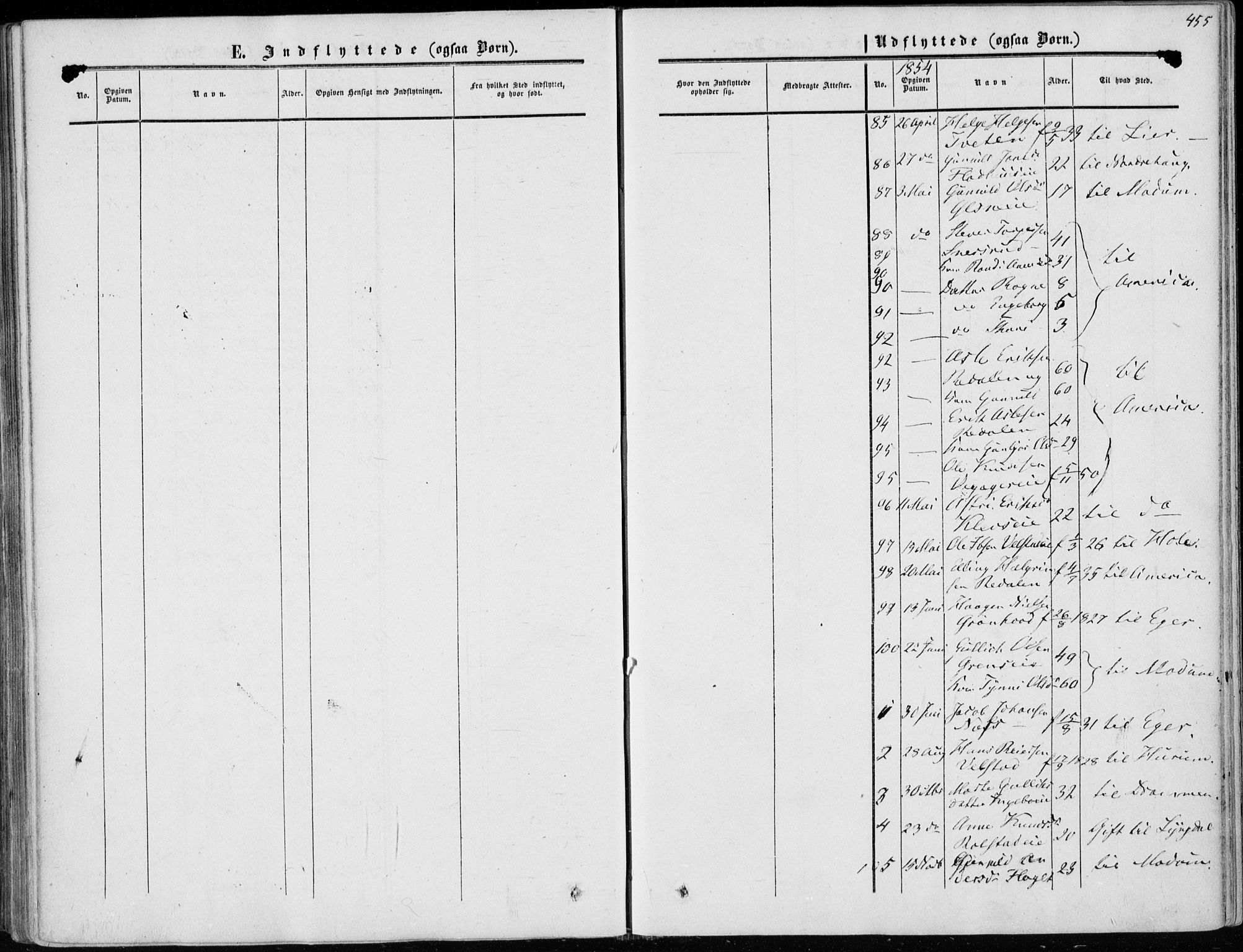 Sigdal kirkebøker, AV/SAKO-A-245/F/Fa/L0008: Parish register (official) no. I 8, 1850-1859, p. 455