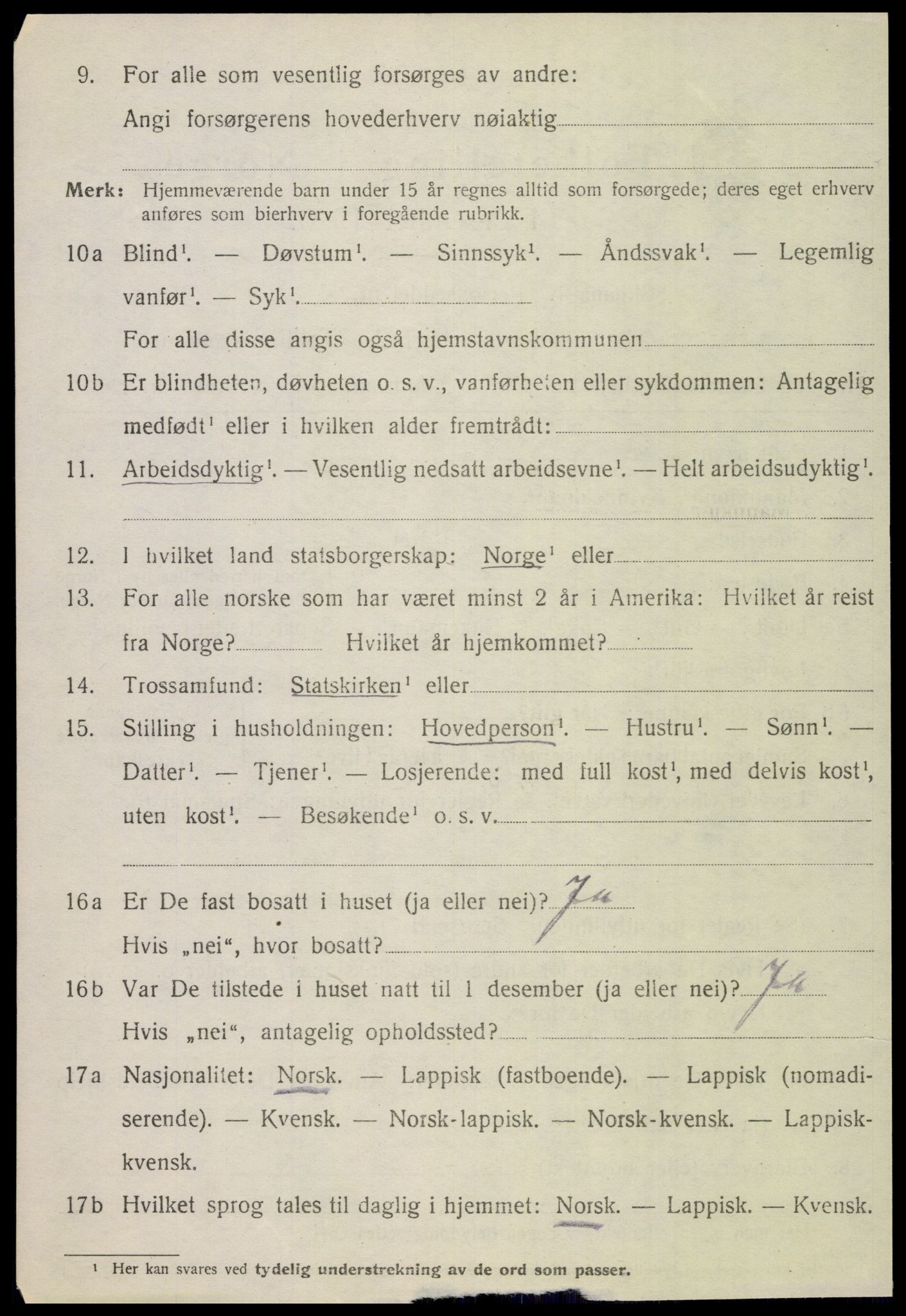 SAT, 1920 census for Gildeskål, 1920, p. 9721