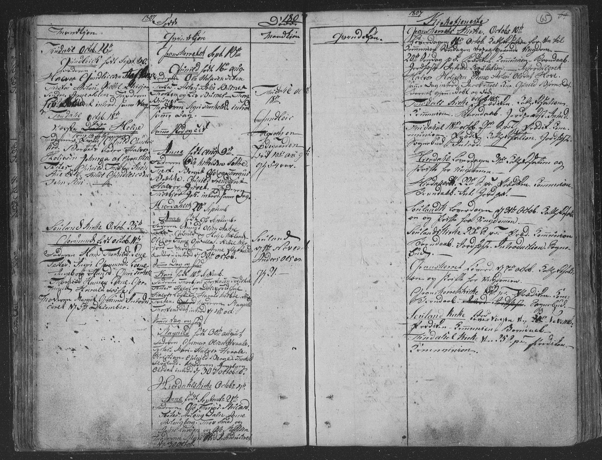 Hjartdal kirkebøker, AV/SAKO-A-270/F/Fa/L0006: Parish register (official) no. I 6, 1801-1814, p. 65