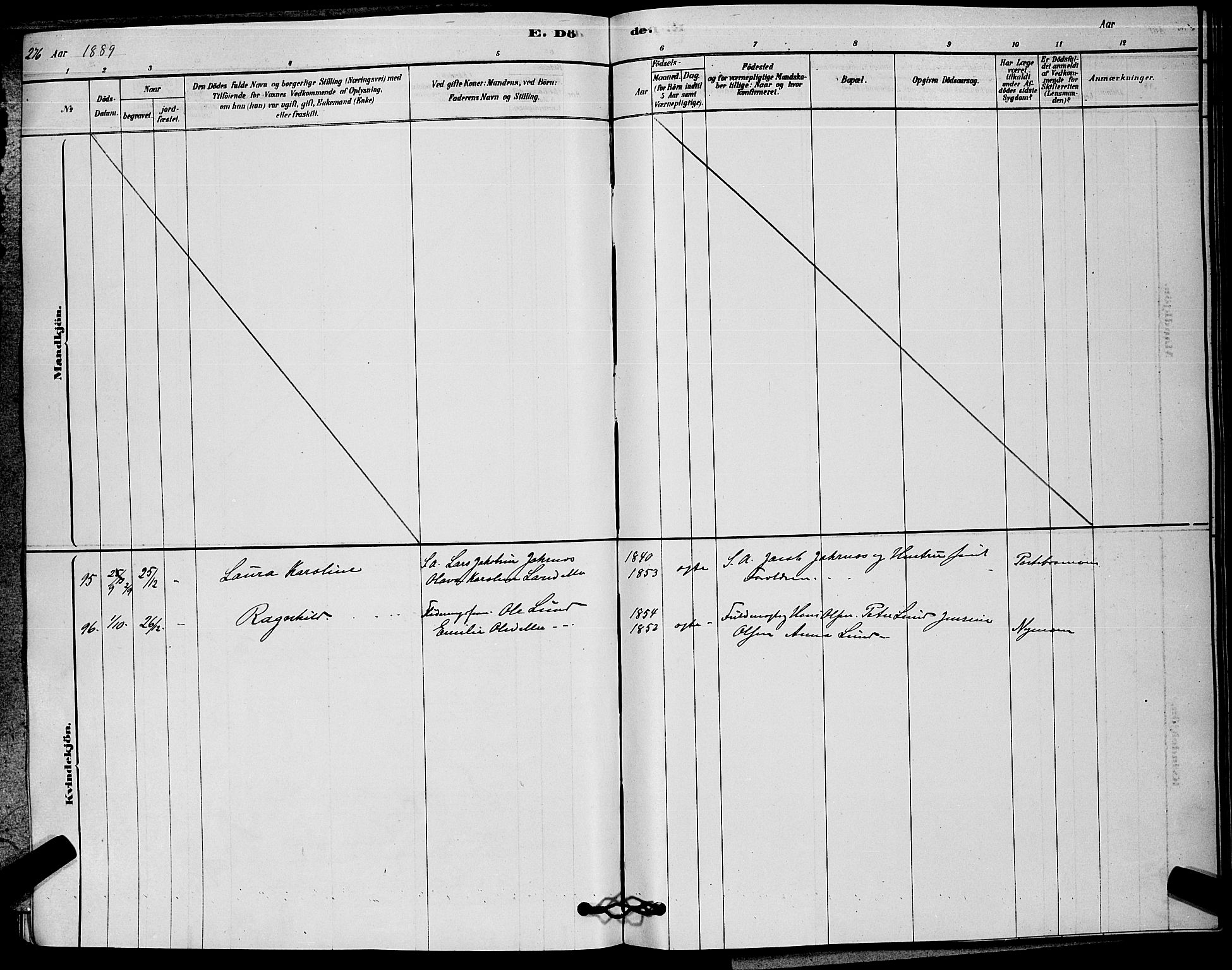 Kongsberg kirkebøker, AV/SAKO-A-22/G/Ga/L0005: Parish register (copy) no. 5, 1878-1889, p. 276