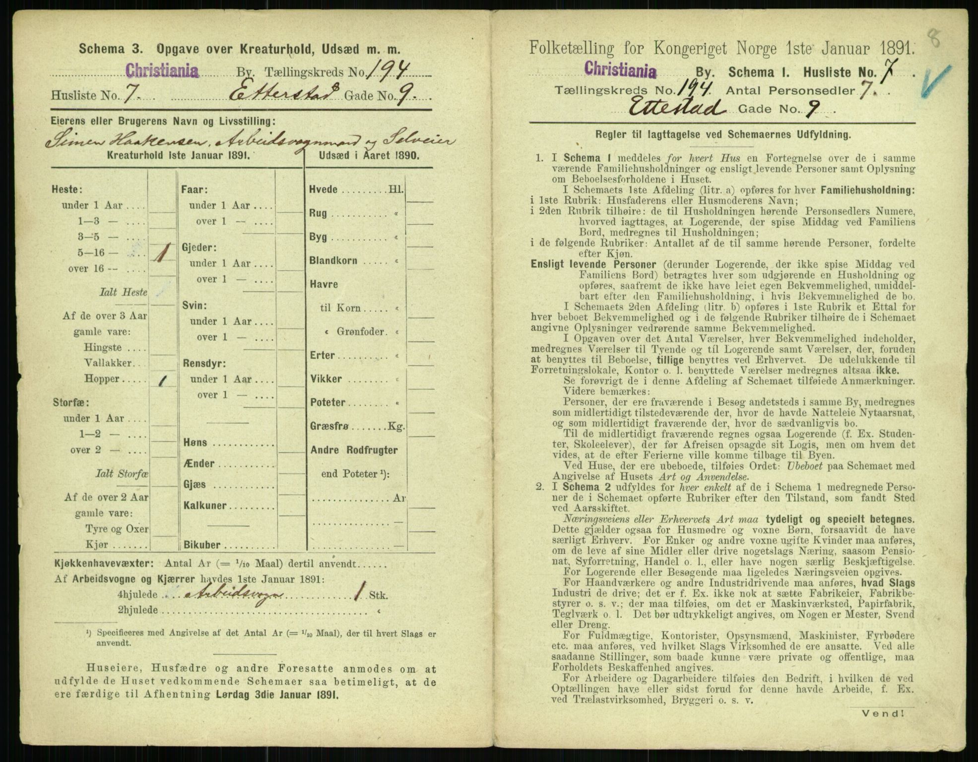 RA, 1891 census for 0301 Kristiania, 1891, p. 116834