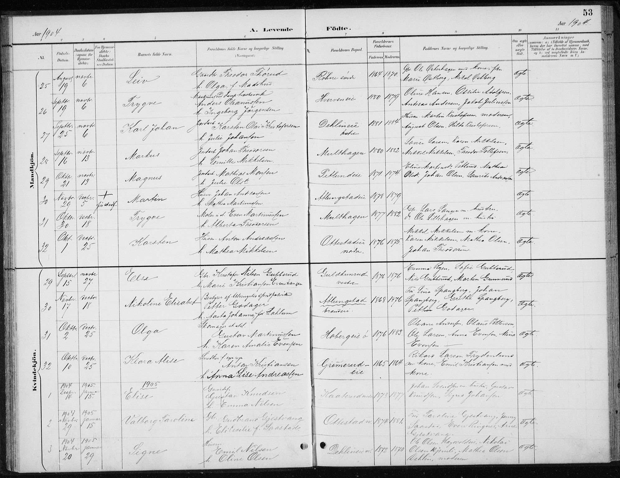 Stange prestekontor, SAH/PREST-002/L/L0010: Parish register (copy) no. 10, 1894-1905, p. 53