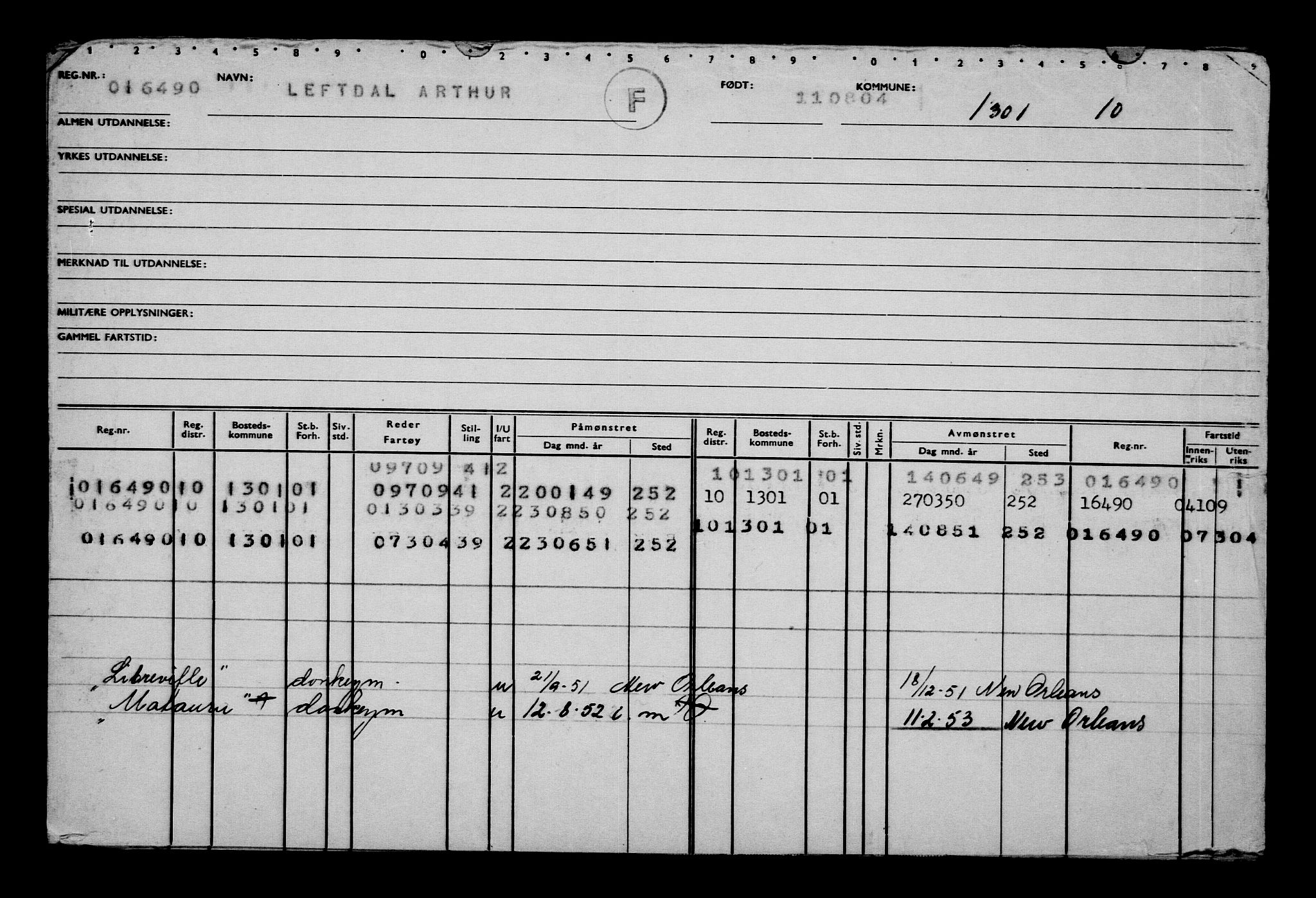 Direktoratet for sjømenn, AV/RA-S-3545/G/Gb/L0055: Hovedkort, 1904, p. 107