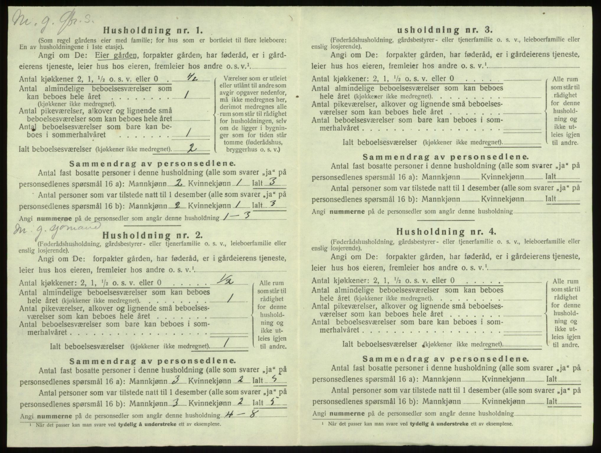 SAB, 1920 census for Lindås, 1920, p. 292