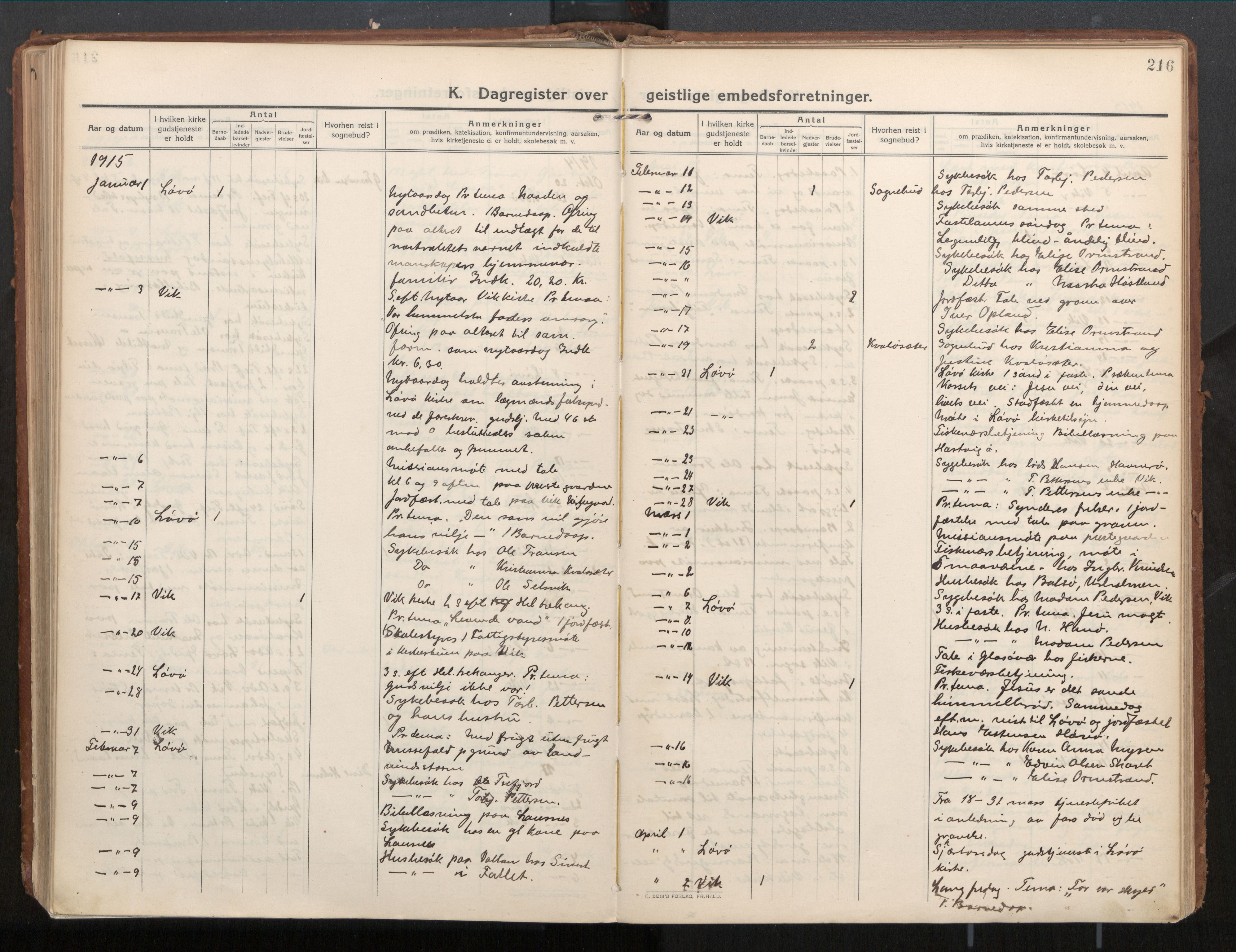 Ministerialprotokoller, klokkerbøker og fødselsregistre - Nord-Trøndelag, AV/SAT-A-1458/771/L0598: Parish register (official) no. 771A05, 1911-1937, p. 216