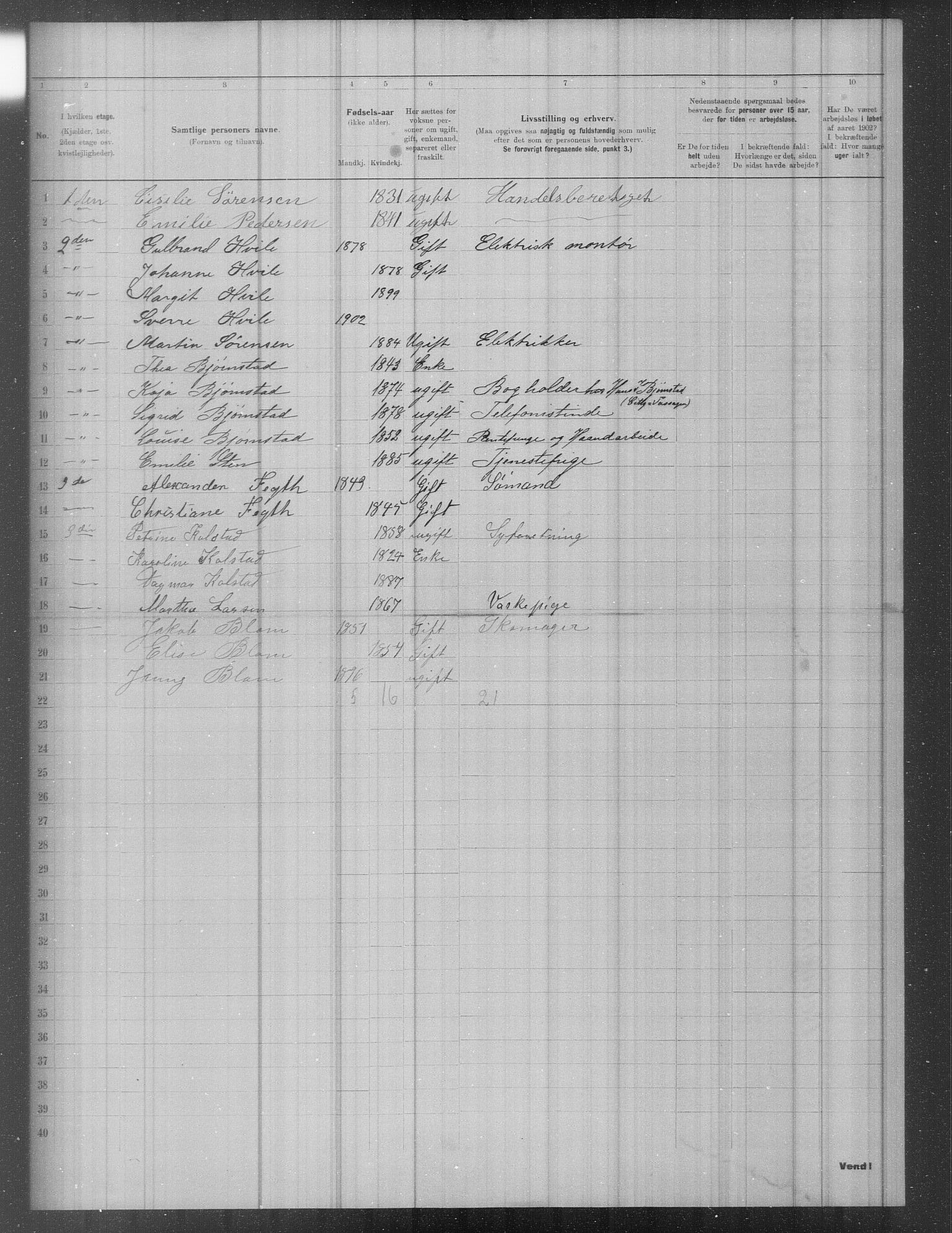 OBA, Municipal Census 1902 for Kristiania, 1902, p. 883