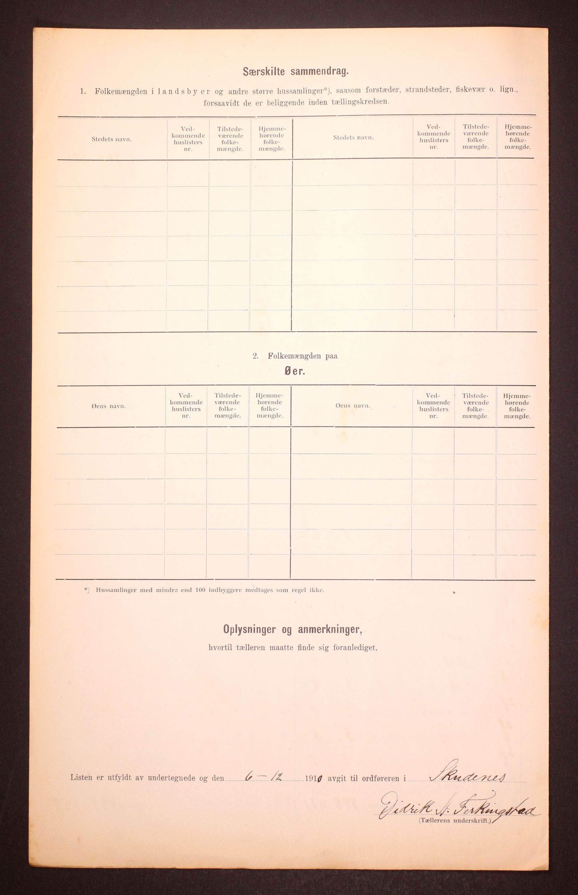 RA, 1910 census for Skudenes, 1910, p. 7