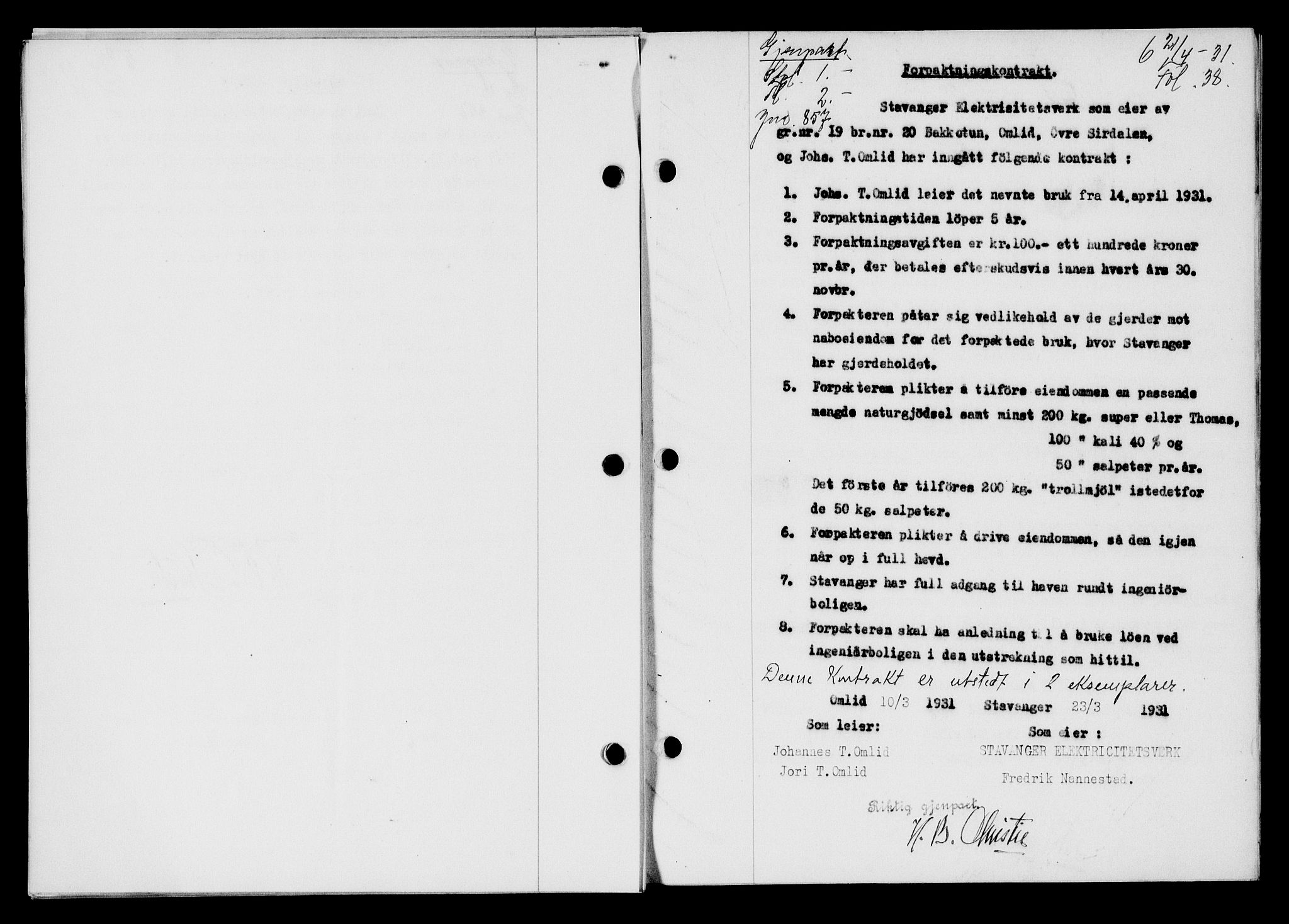 Flekkefjord sorenskriveri, SAK/1221-0001/G/Gb/Gba/L0046: Mortgage book no. 44, 1930-1931, Deed date: 21.04.1931