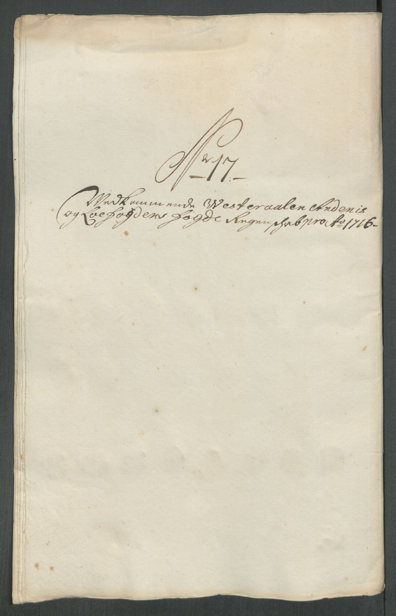 Rentekammeret inntil 1814, Reviderte regnskaper, Fogderegnskap, AV/RA-EA-4092/R67/L4682: Fogderegnskap Vesterålen, Andenes og Lofoten, 1716, p. 135