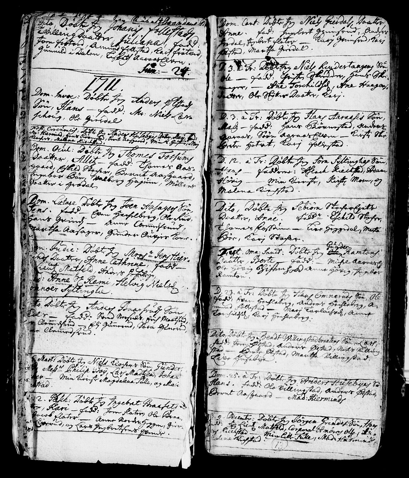 Røyken kirkebøker, AV/SAKO-A-241/F/Fa/L0001: Parish register (official) no. 1, 1701-1730, p. 13