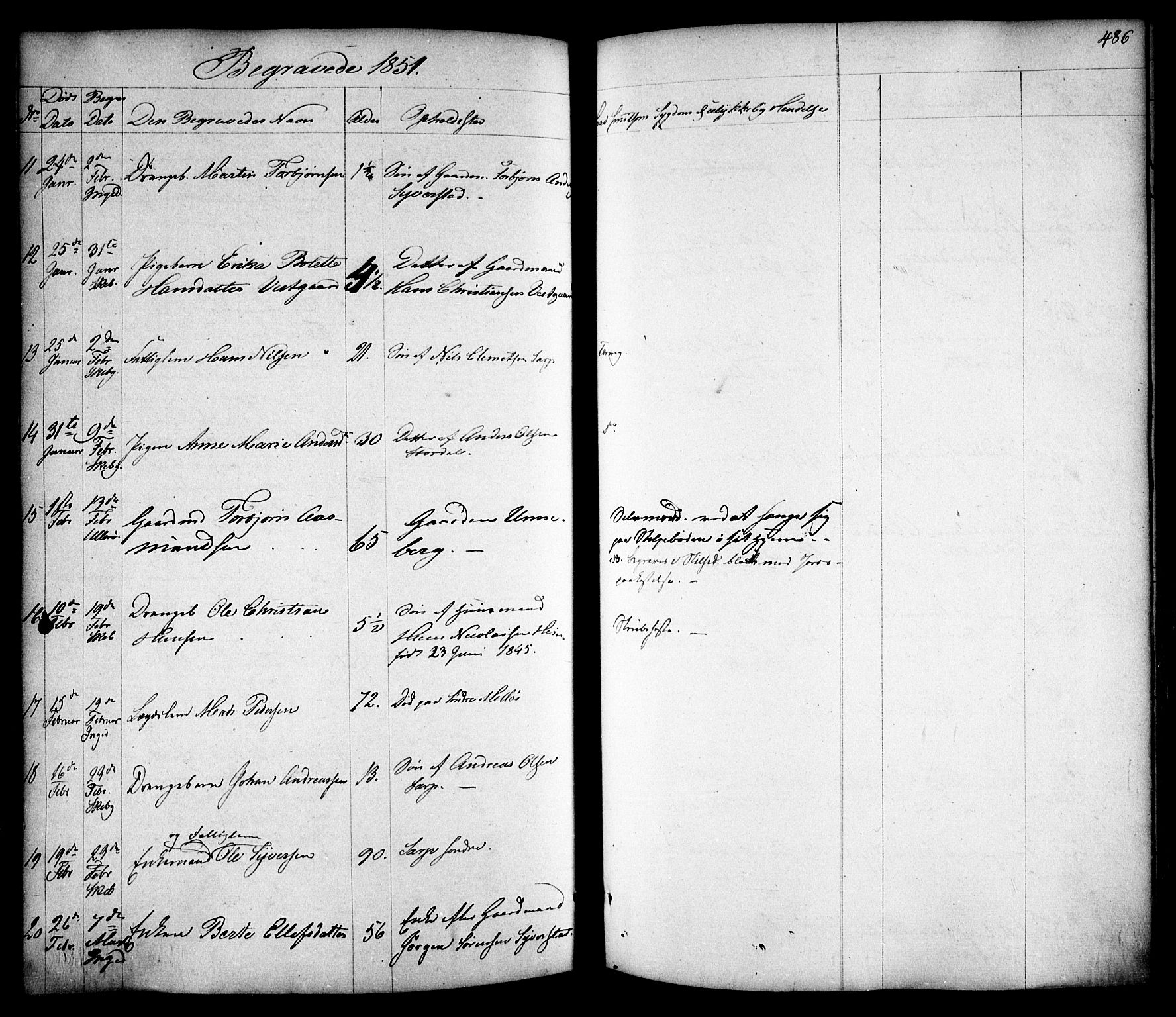 Skjeberg prestekontor Kirkebøker, AV/SAO-A-10923/F/Fa/L0006: Parish register (official) no. I 6, 1846-1858, p. 486