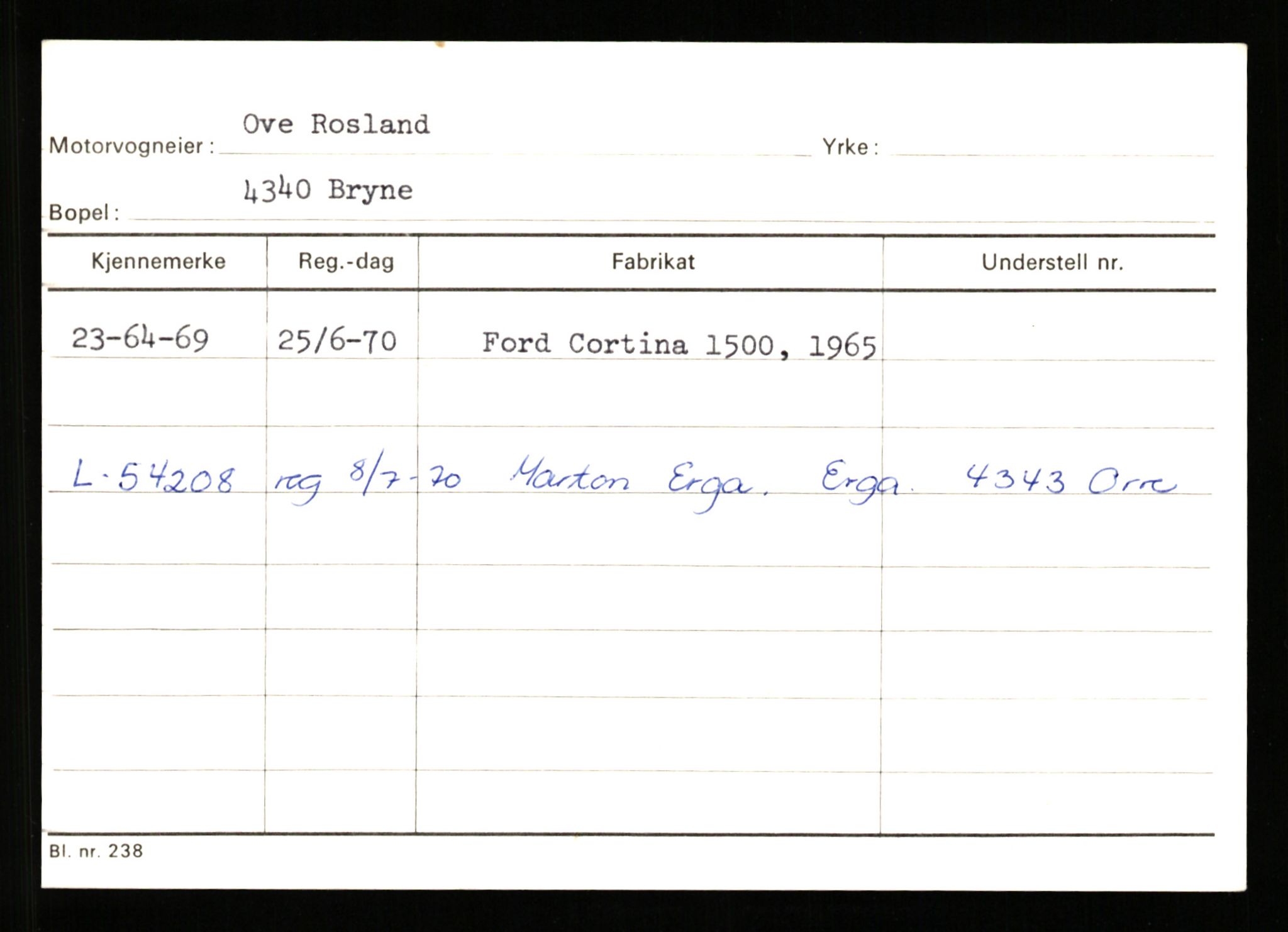 Stavanger trafikkstasjon, AV/SAST-A-101942/0/G/L0010: Registreringsnummer: 130000 - 239953, 1930-1971, p. 3035