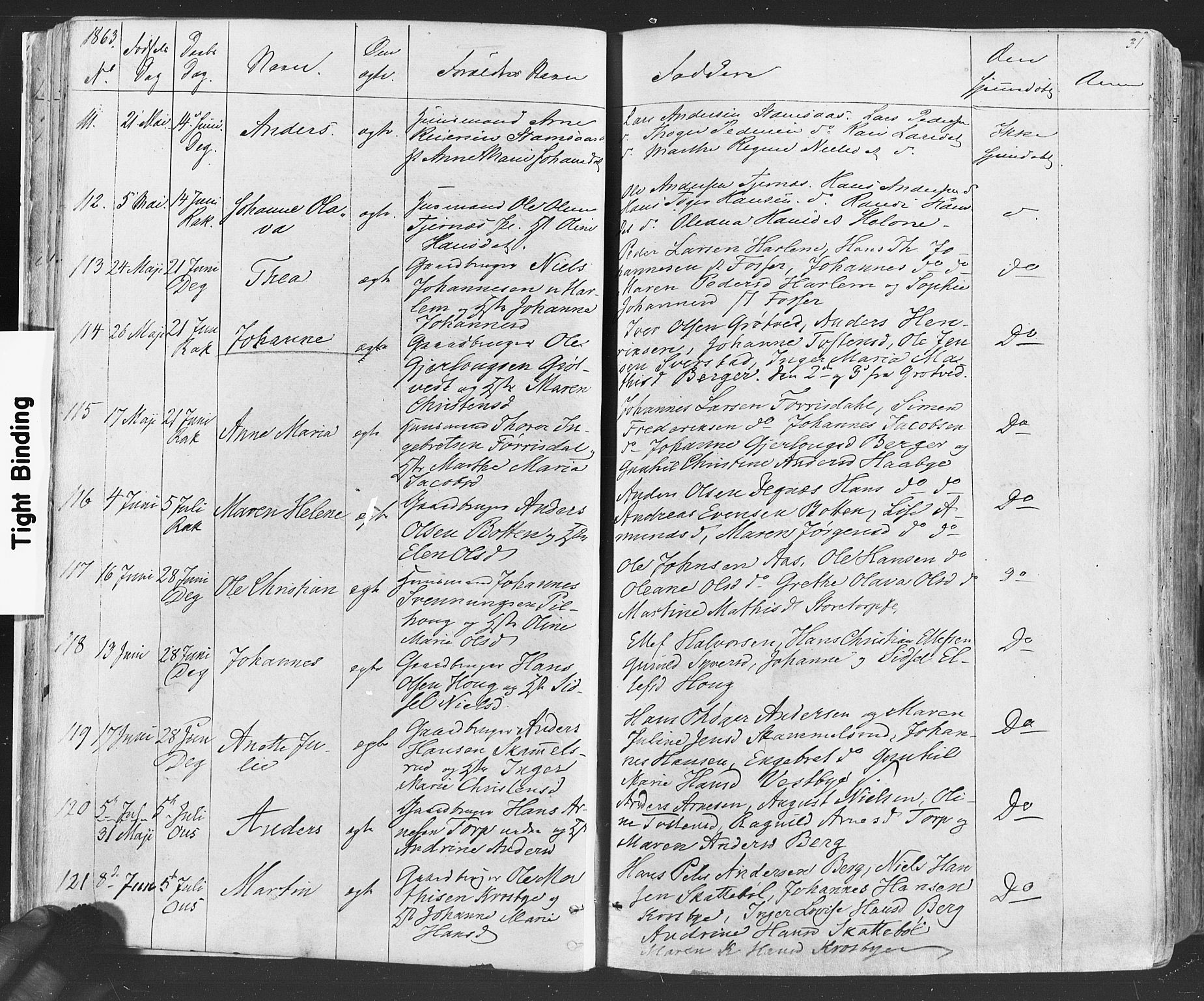 Rakkestad prestekontor Kirkebøker, AV/SAO-A-2008/F/Fa/L0011: Parish register (official) no. I 11, 1862-1877, p. 31