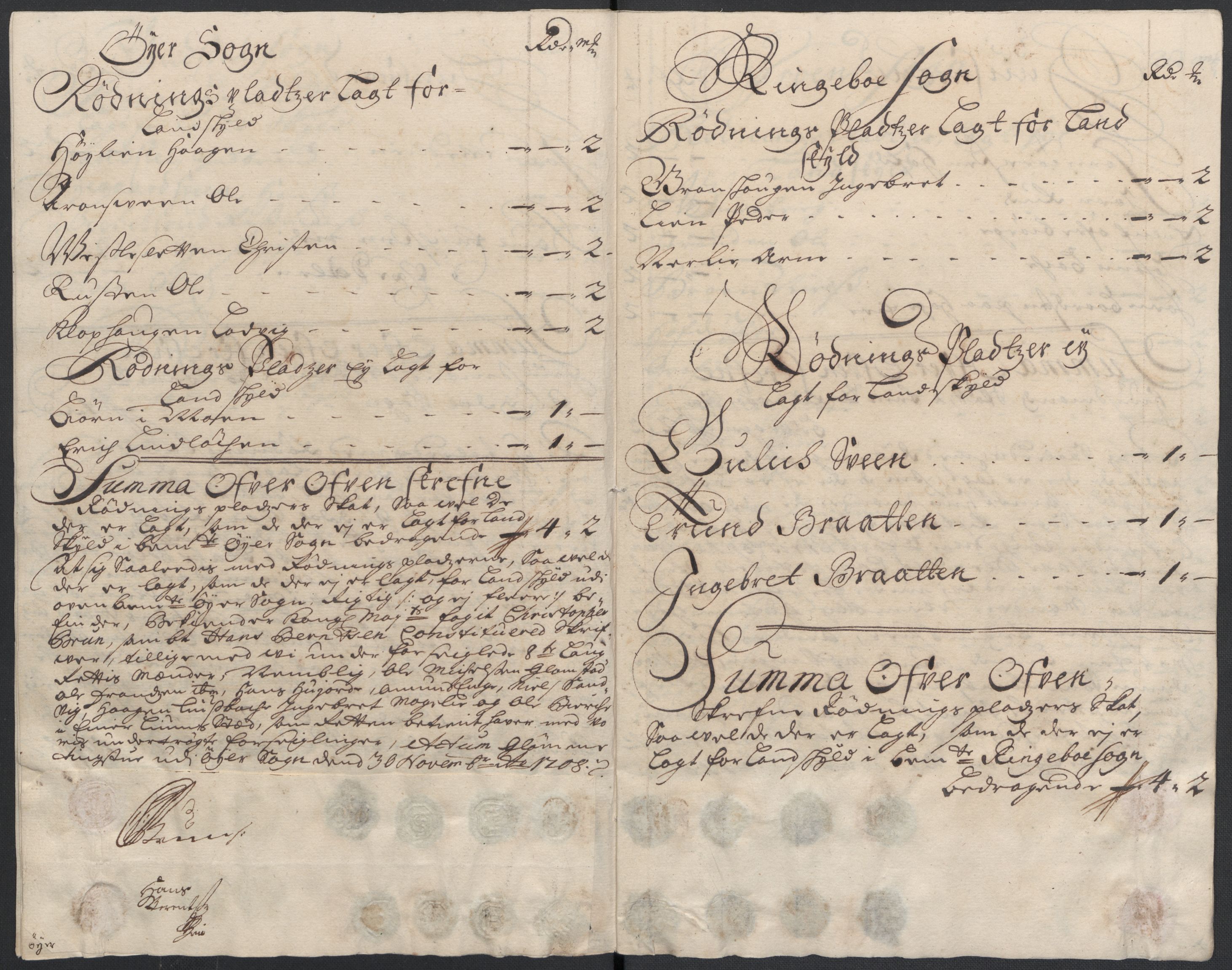 Rentekammeret inntil 1814, Reviderte regnskaper, Fogderegnskap, AV/RA-EA-4092/R17/L1179: Fogderegnskap Gudbrandsdal, 1708-1710, p. 34