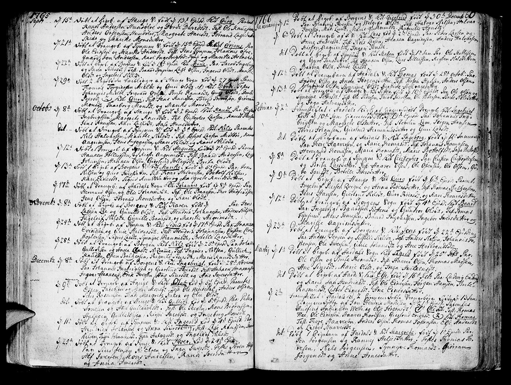 Lærdal sokneprestembete, AV/SAB-A-81201: Parish register (official) no. A 2, 1752-1782, p. 160