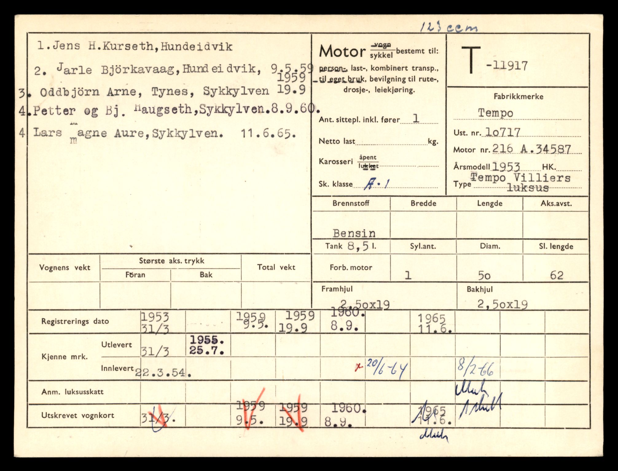 Møre og Romsdal vegkontor - Ålesund trafikkstasjon, AV/SAT-A-4099/F/Fe/L0031: Registreringskort for kjøretøy T 11800 - T 11996, 1927-1998, p. 2043