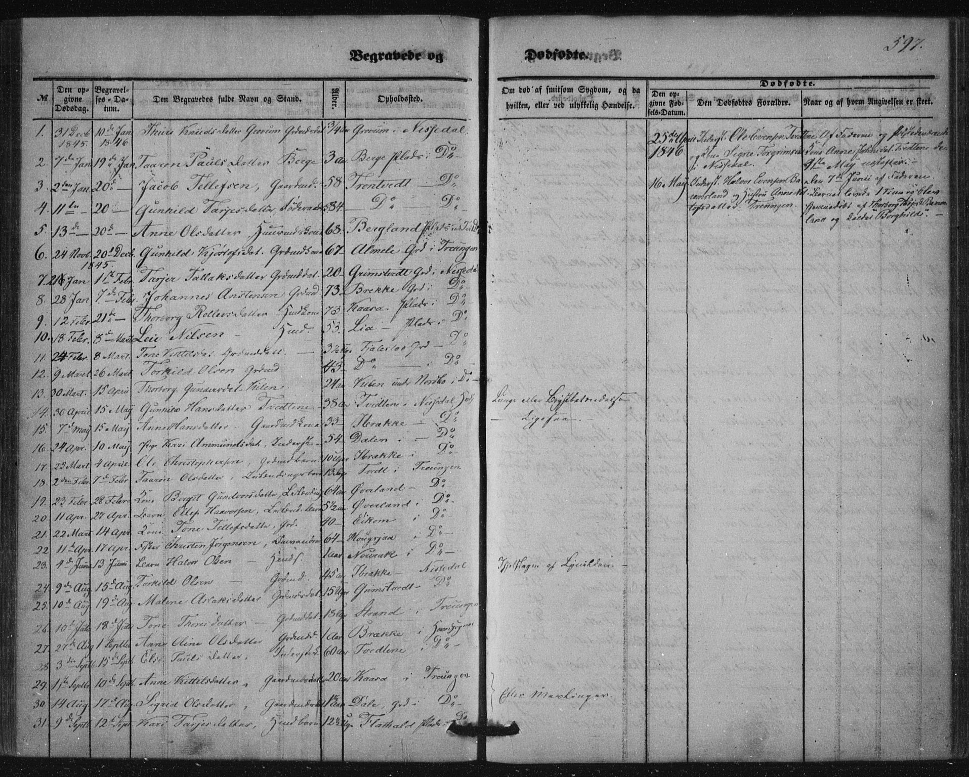 Nissedal kirkebøker, SAKO/A-288/F/Fa/L0003: Parish register (official) no. I 3, 1846-1870, p. 596-597