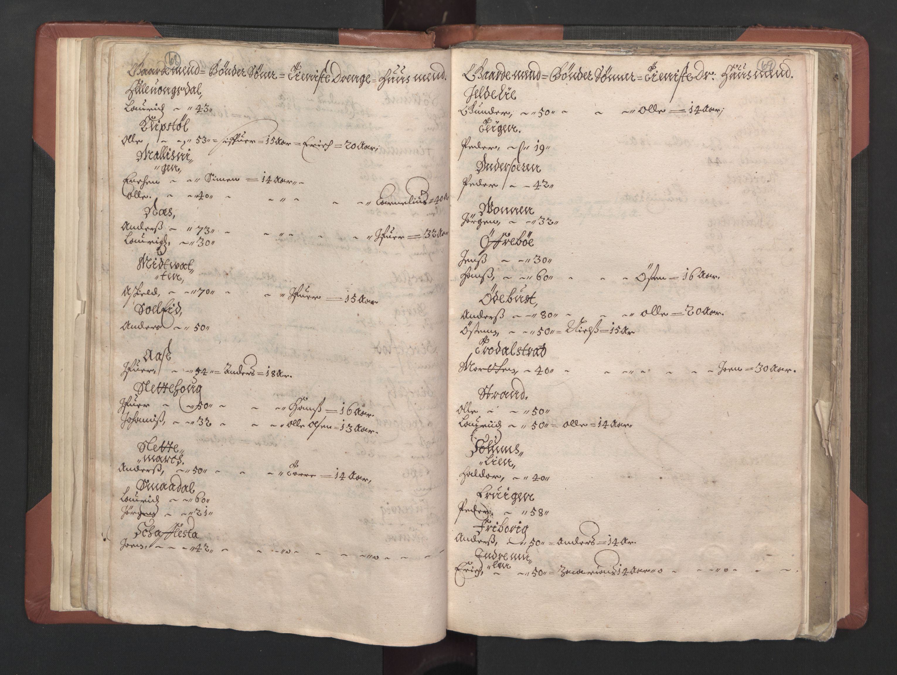 RA, Bailiff's Census 1664-1666, no. 15: Nordfjord fogderi and Sunnfjord fogderi, 1664, p. 68-69