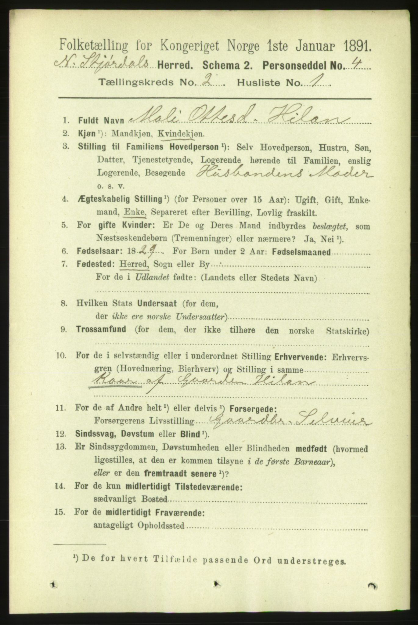 RA, 1891 census for 1714 Nedre Stjørdal, 1891, p. 490