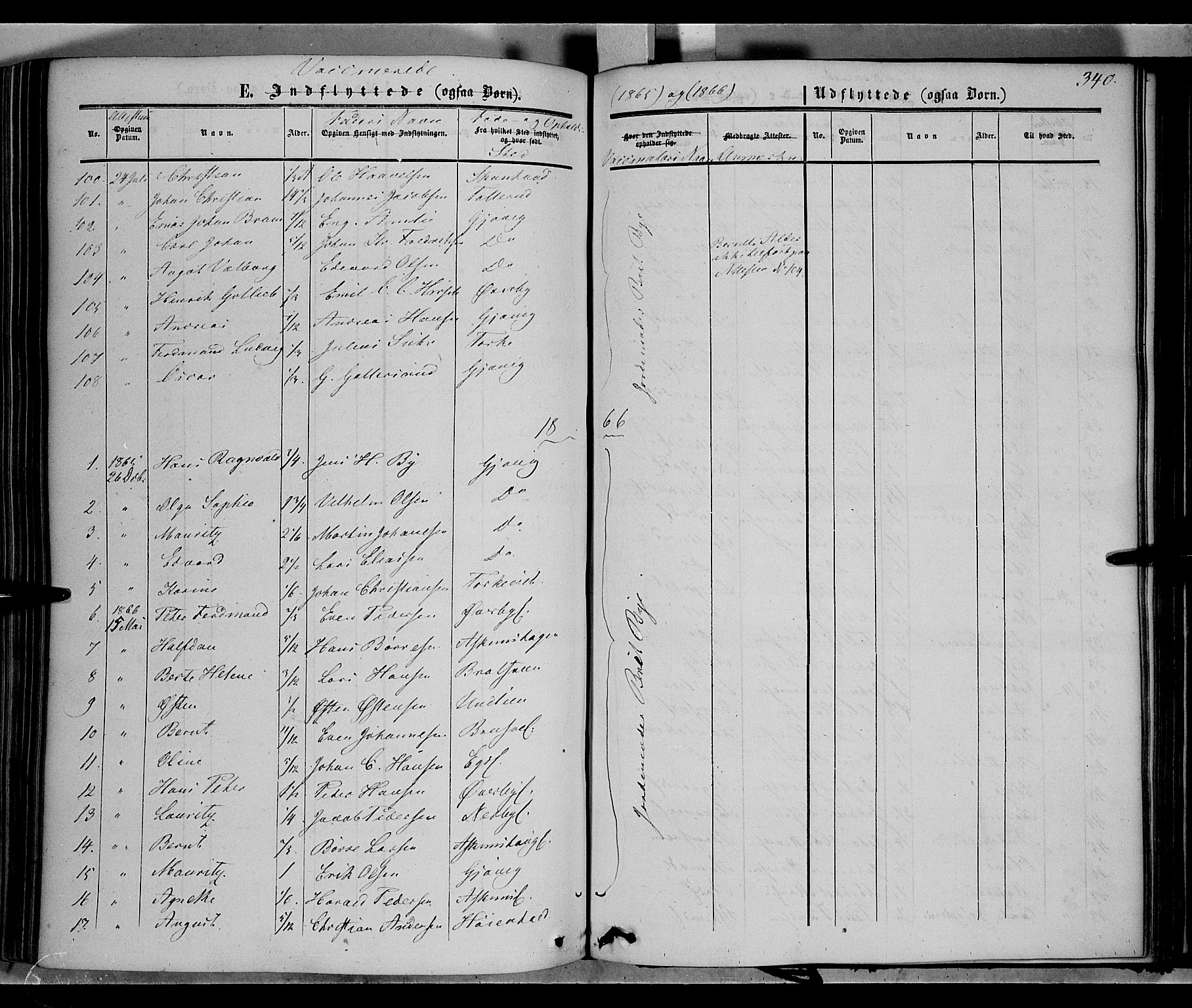 Vardal prestekontor, AV/SAH-PREST-100/H/Ha/Haa/L0006: Parish register (official) no. 6, 1854-1866, p. 340