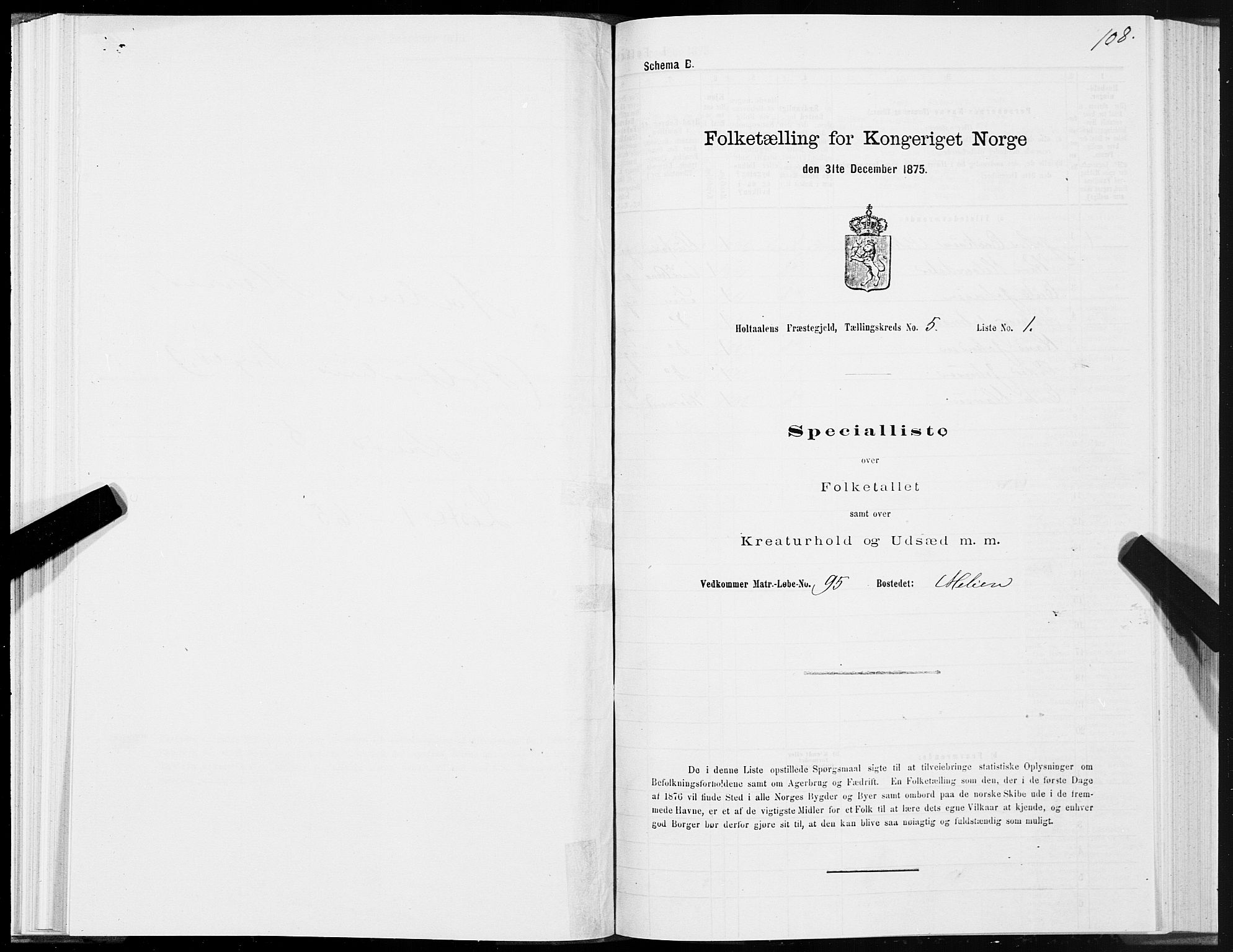 SAT, 1875 census for 1645P Haltdalen, 1875, p. 5108