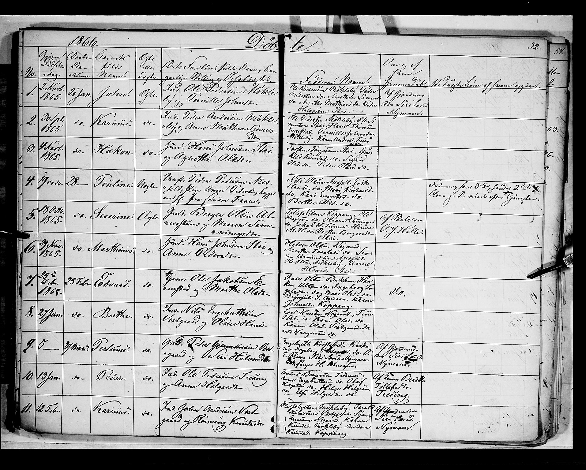 Åmot prestekontor, Hedmark, AV/SAH-PREST-056/H/Ha/Haa/L0007: Parish register (official) no. 7, 1860-1870, p. 32