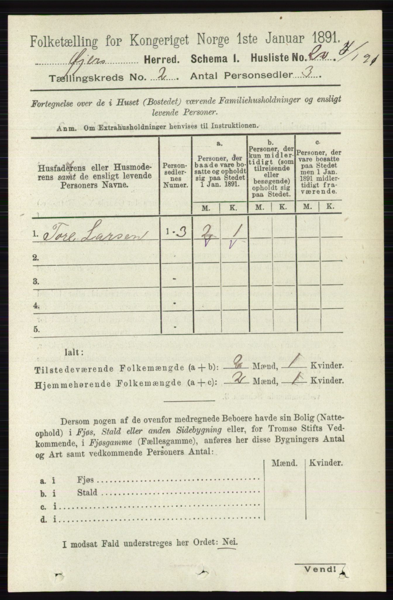 RA, 1891 census for 0521 Øyer, 1891, p. 473