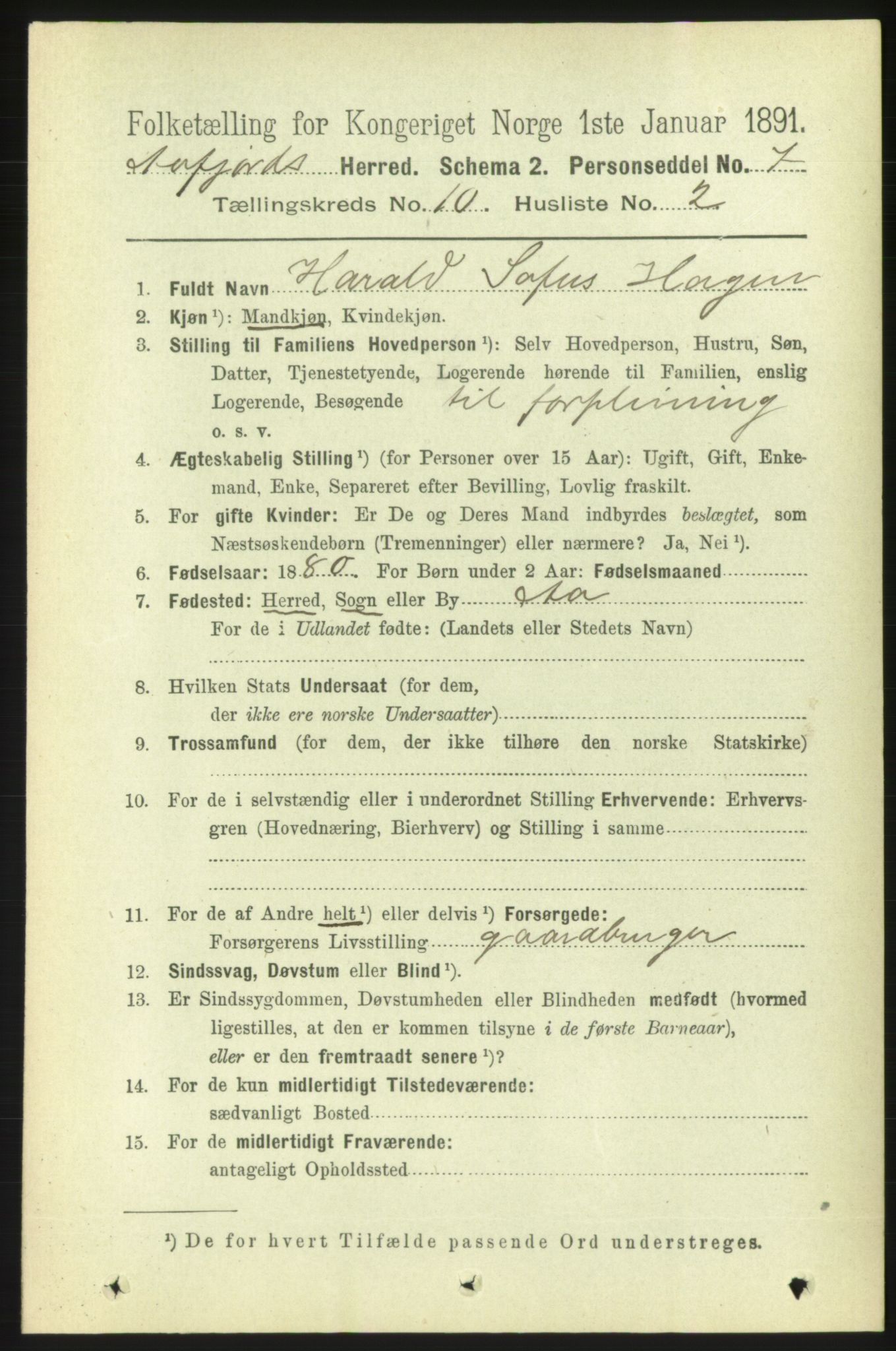 RA, 1891 census for 1630 Åfjord, 1891, p. 2974