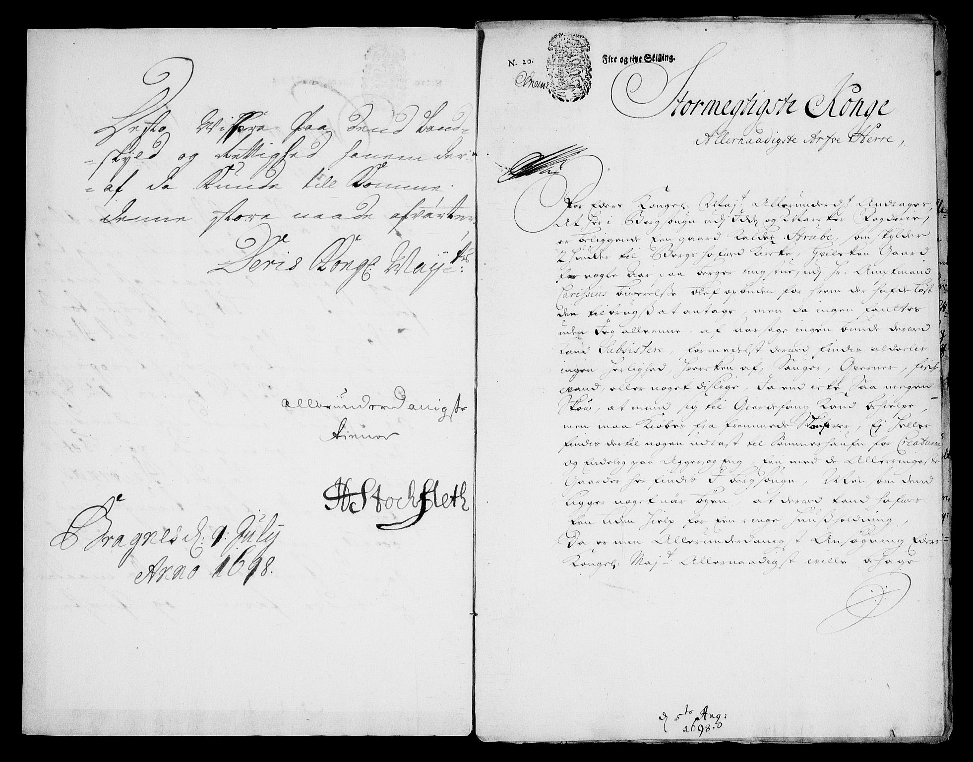 Rentekammeret inntil 1814, Realistisk ordnet avdeling, RA/EA-4070/On/L0013: [Jj 14]: Forskjellige dokumenter om krongodset i Norge, 1672-1722, p. 349
