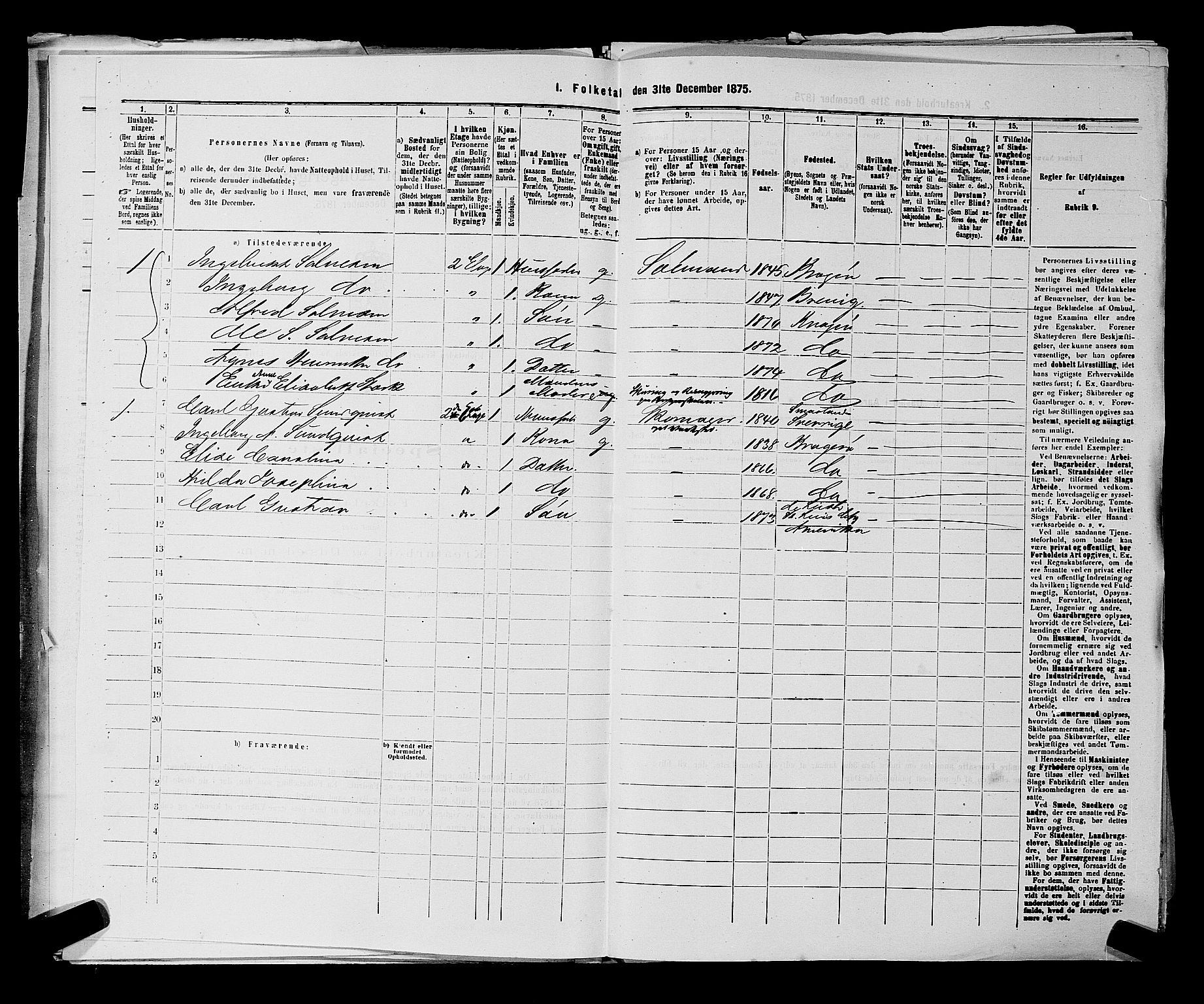 SAKO, 1875 census for 0801P Kragerø, 1875, p. 56